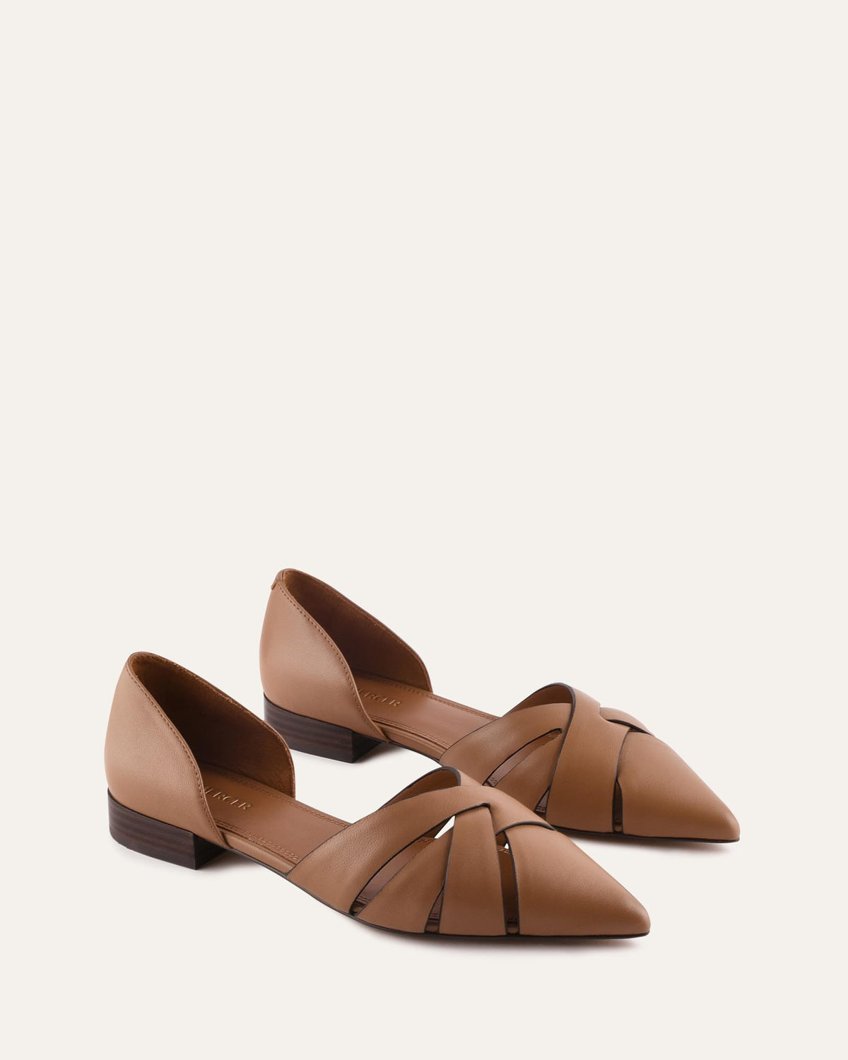 LIZZIE DRESS FLATS TUSCAN TAN LEATHER