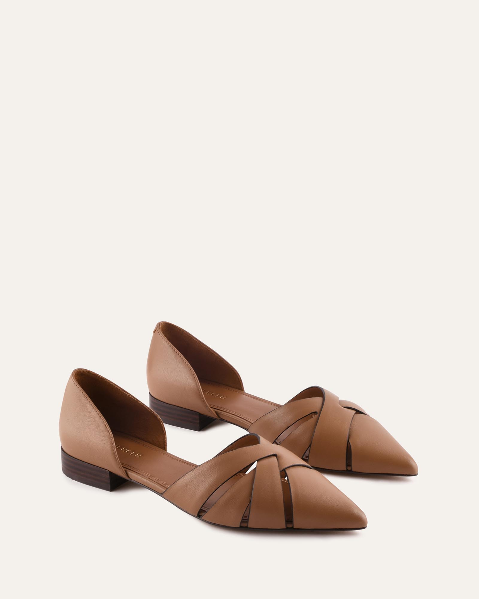 LIZZIE DRESS FLATS TUSCAN TAN LEATHER image