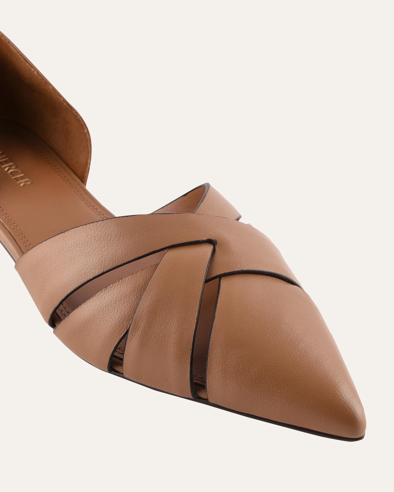 LIZZIE DRESS FLATS TUSCAN TAN LEATHER image