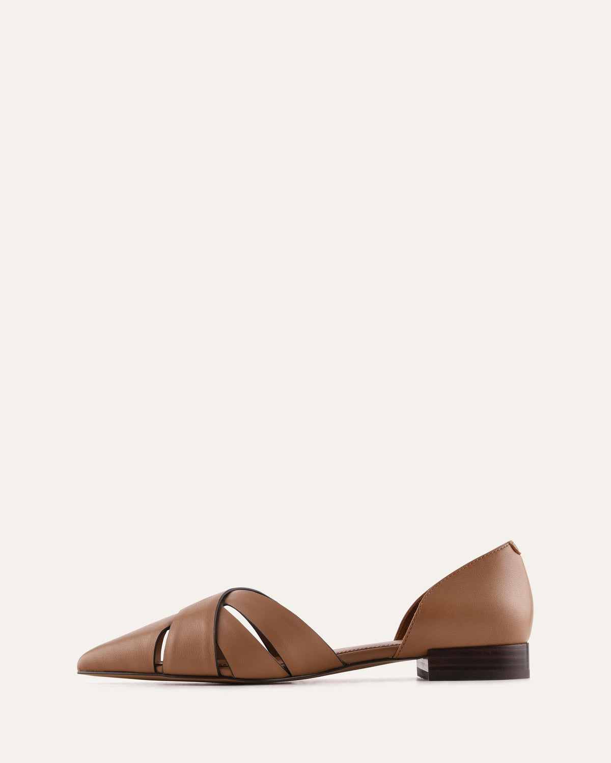 LIZZIE DRESS FLATS TUSCAN TAN LEATHER