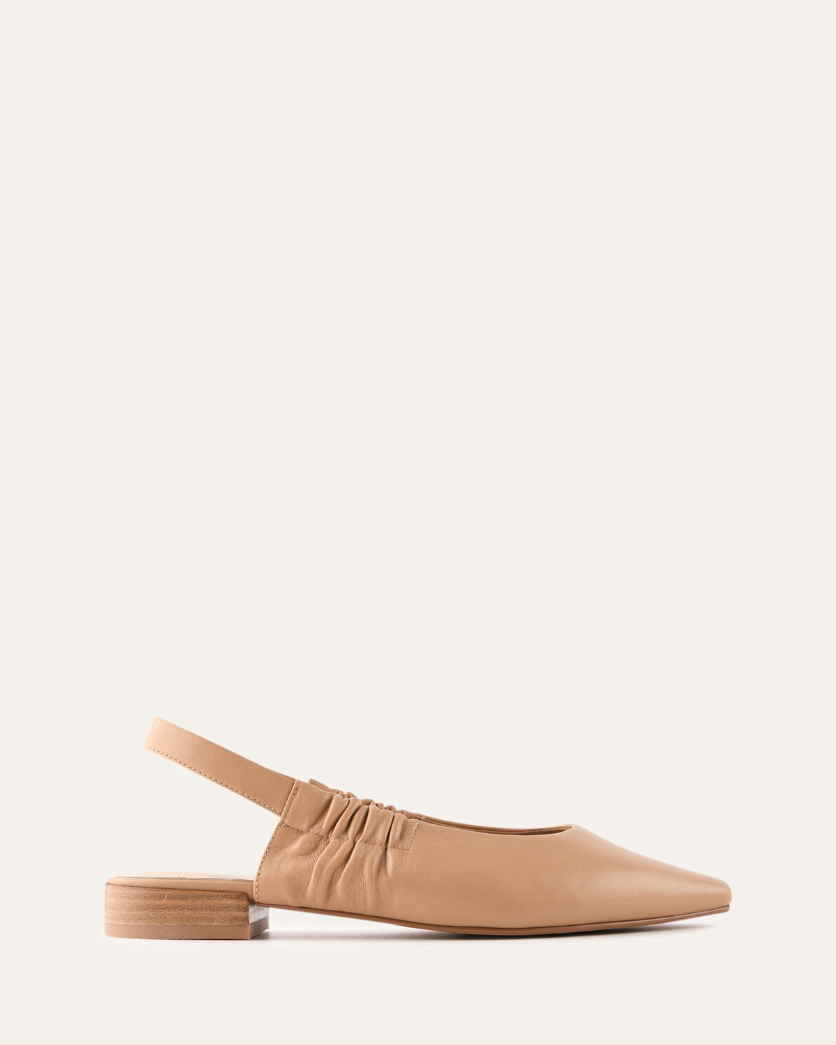 LOGAN DRESS FLATS TAN LEATHER