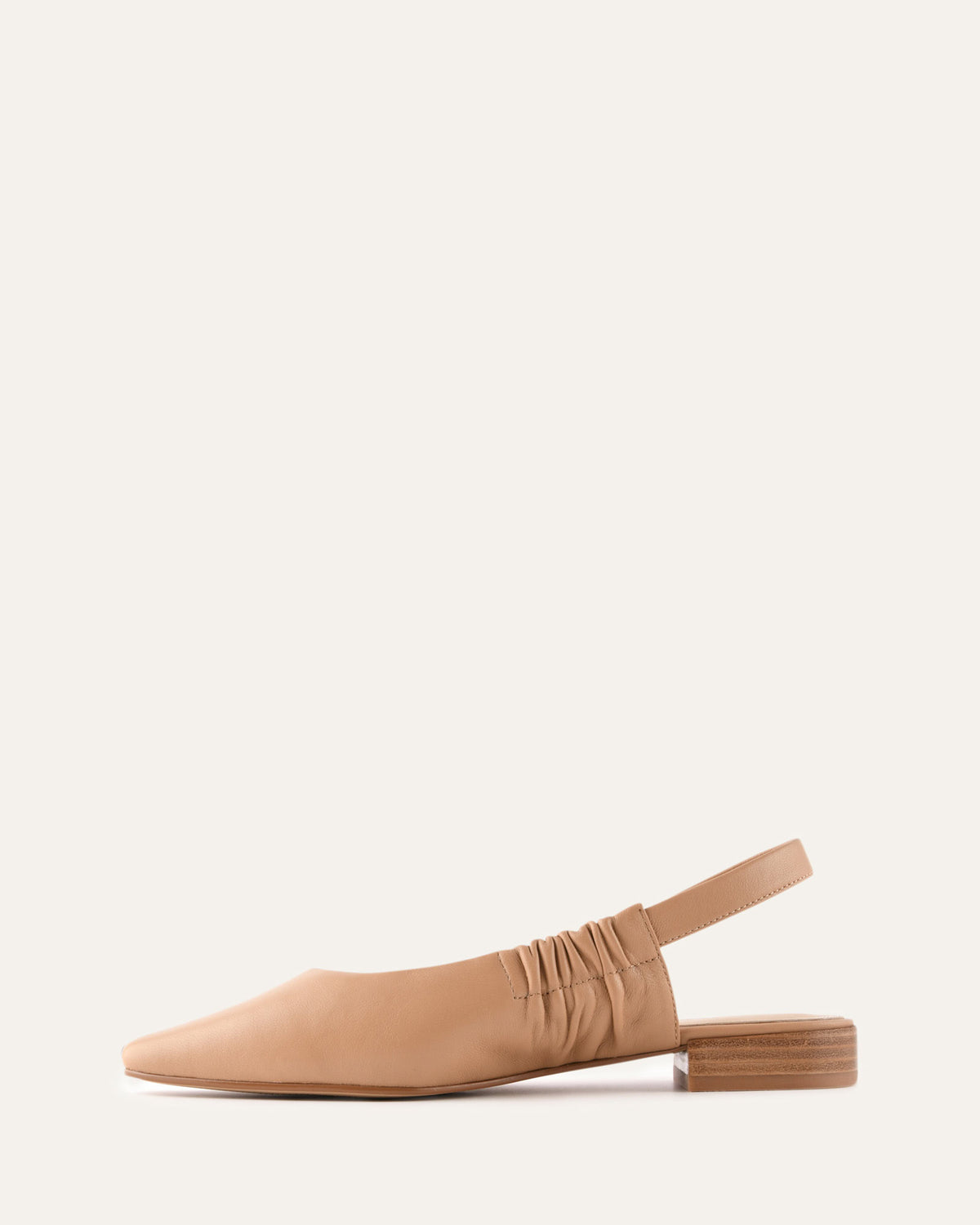 LOGAN DRESS FLATS TAN LEATHER