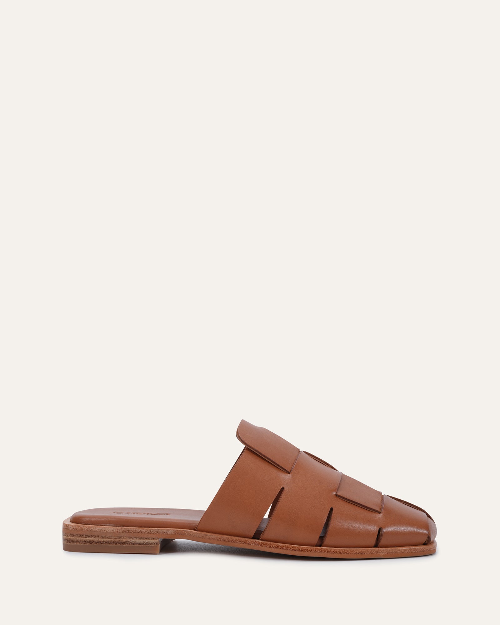 LOPEZ CASUAL SLIDES TUSCAN TAN LEATHER image