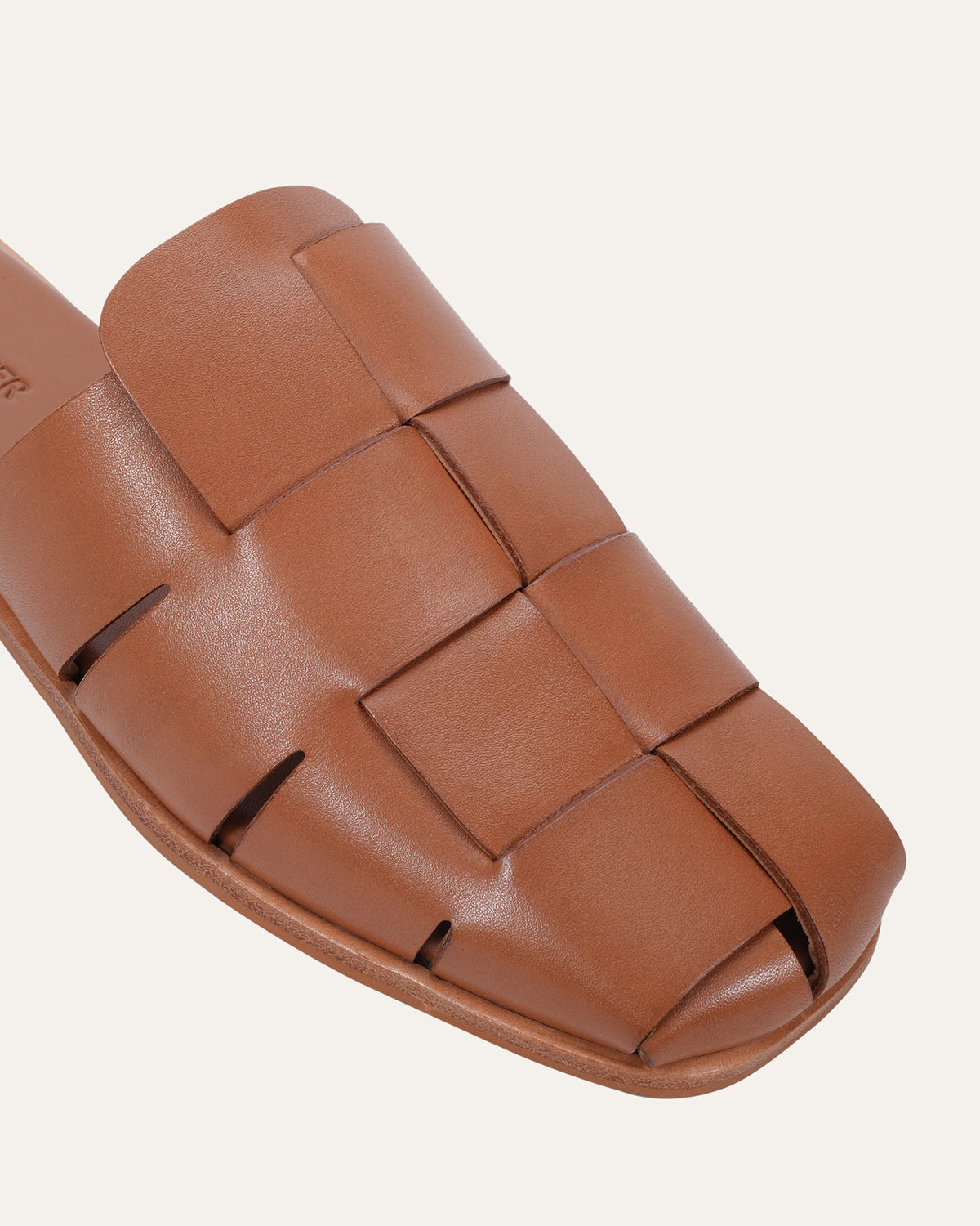 LOPEZ CASUAL SLIDES TUSCAN TAN LEATHER