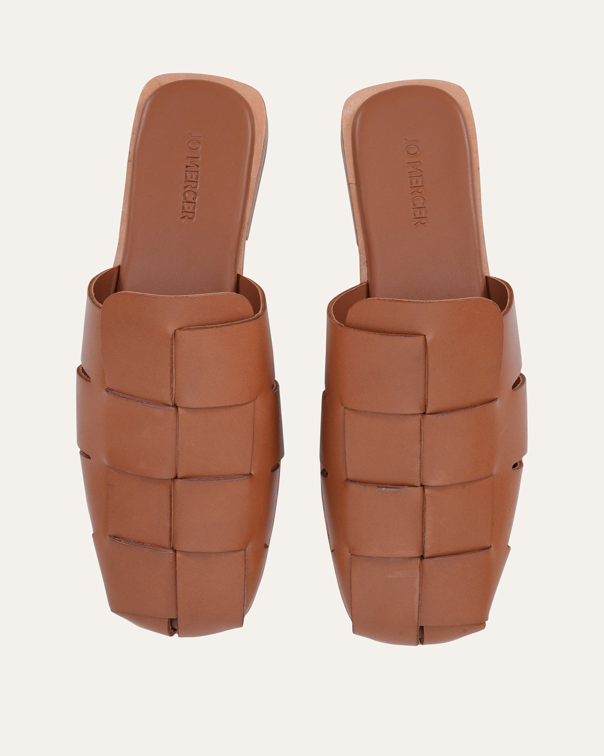 LOPEZ CASUAL SLIDES TUSCAN TAN LEATHER
