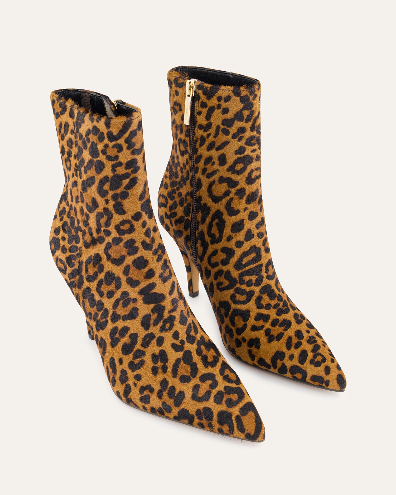 LOTTIE HIGH ANKLE BOOTS LEOPARD PRINT LEATHER image