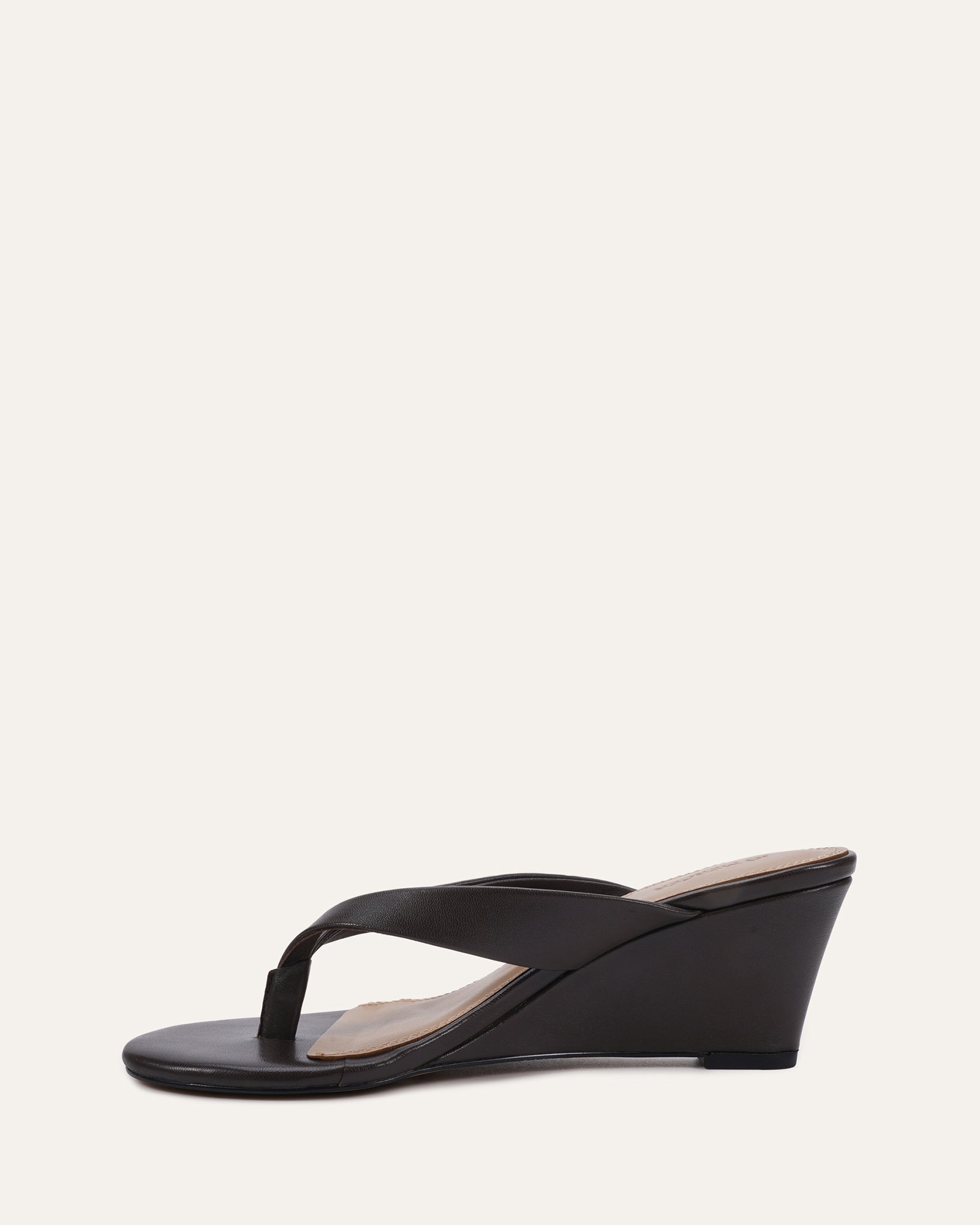 LOU MID WEDGE SANDALS CHOCOLATE LEATHER image