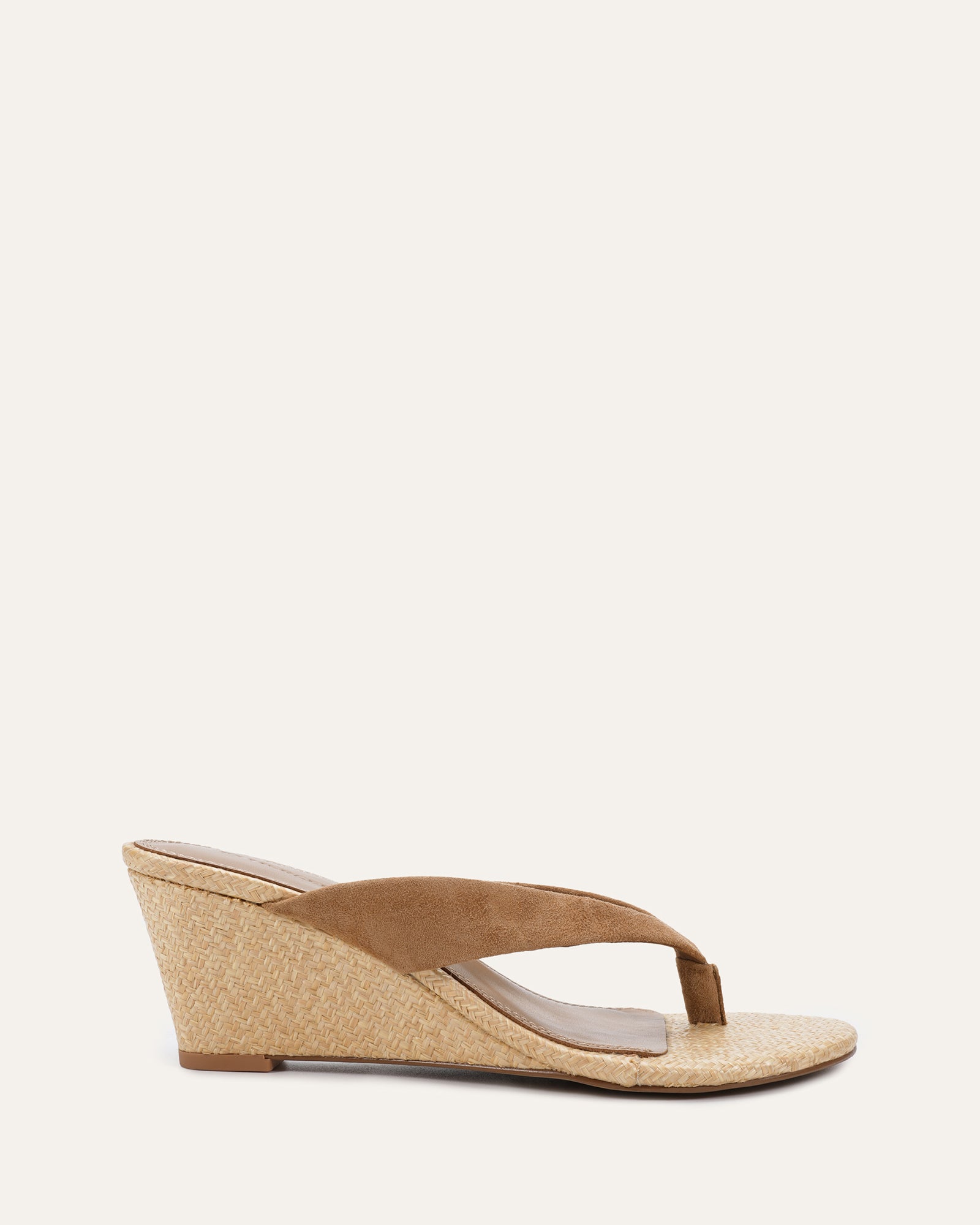 LOU MID WEDGE SANDALS TUSCAN TAN SUEDE