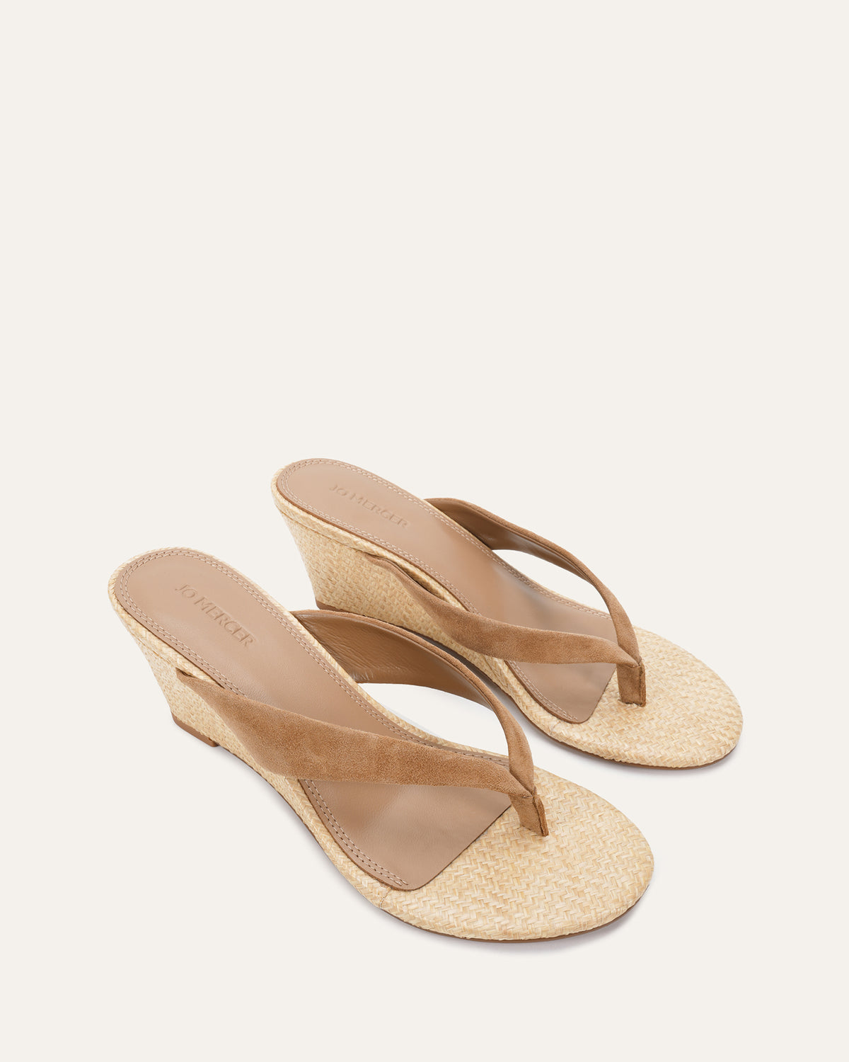 LOU MID WEDGE SANDALS TUSCAN TAN SUEDE