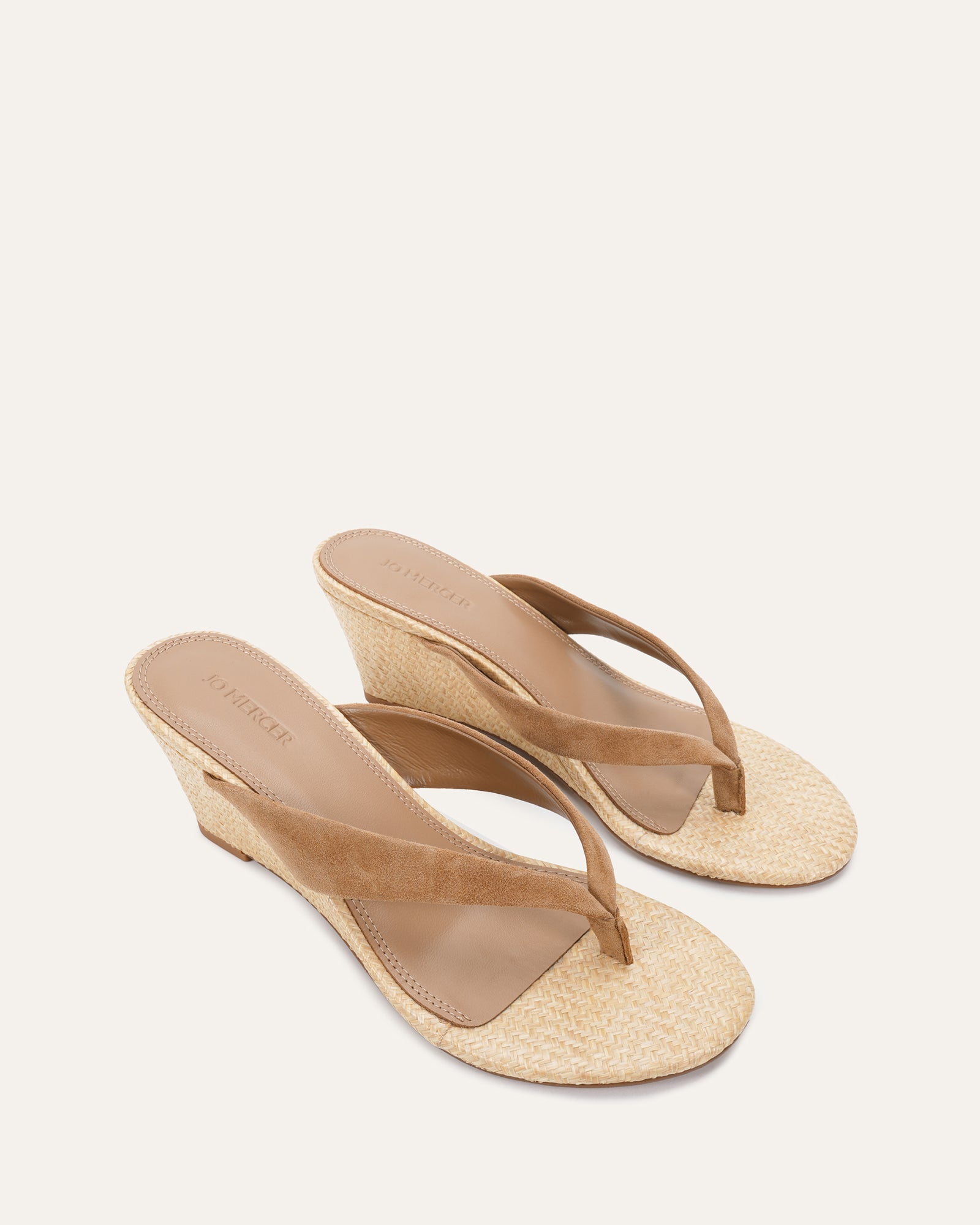 LOU MID WEDGE SANDALS TUSCAN TAN SUEDE image