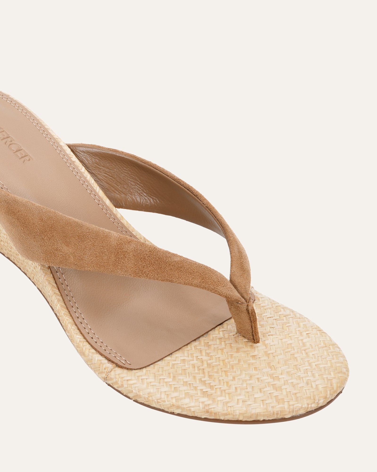 LOU MID WEDGE SANDALS TUSCAN TAN SUEDE image