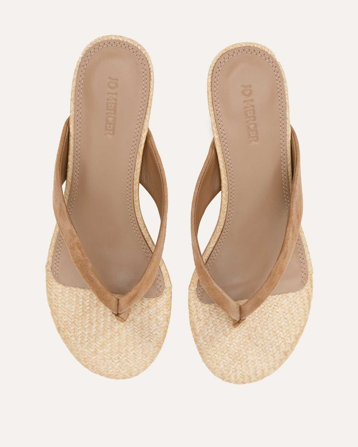 LOU MID WEDGE SANDALS TUSCAN TAN SUEDE