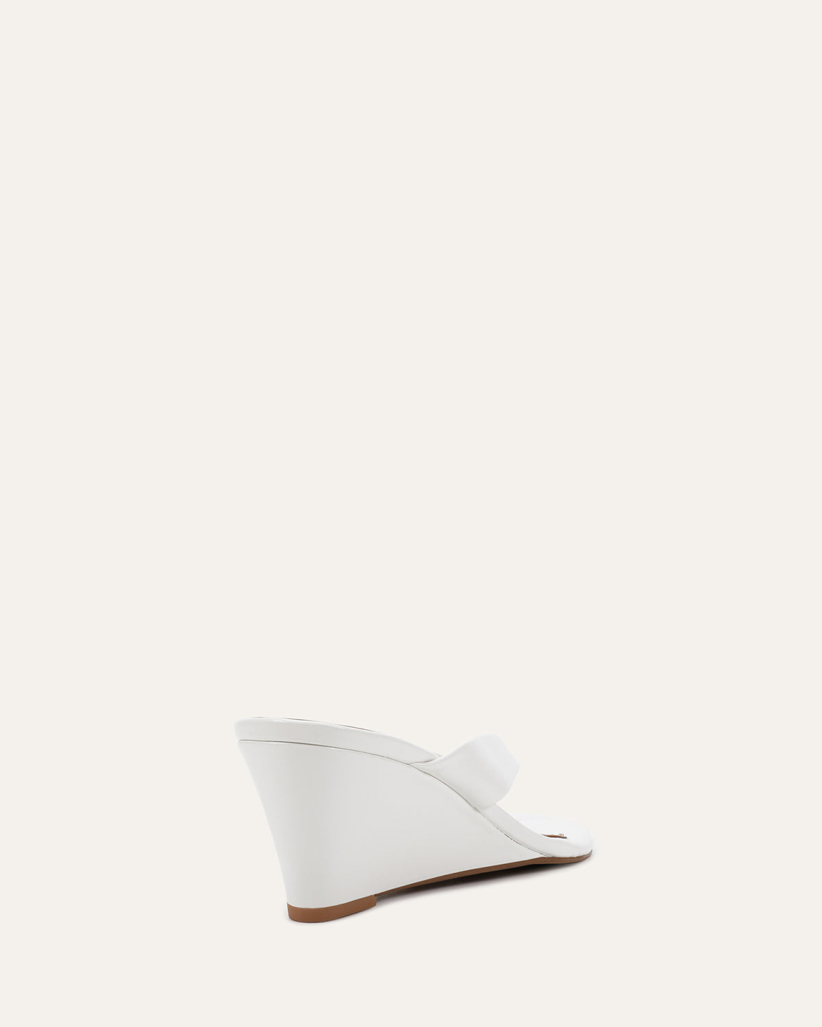 LOU MID WEDGE SANDALS WHITE LEATHER