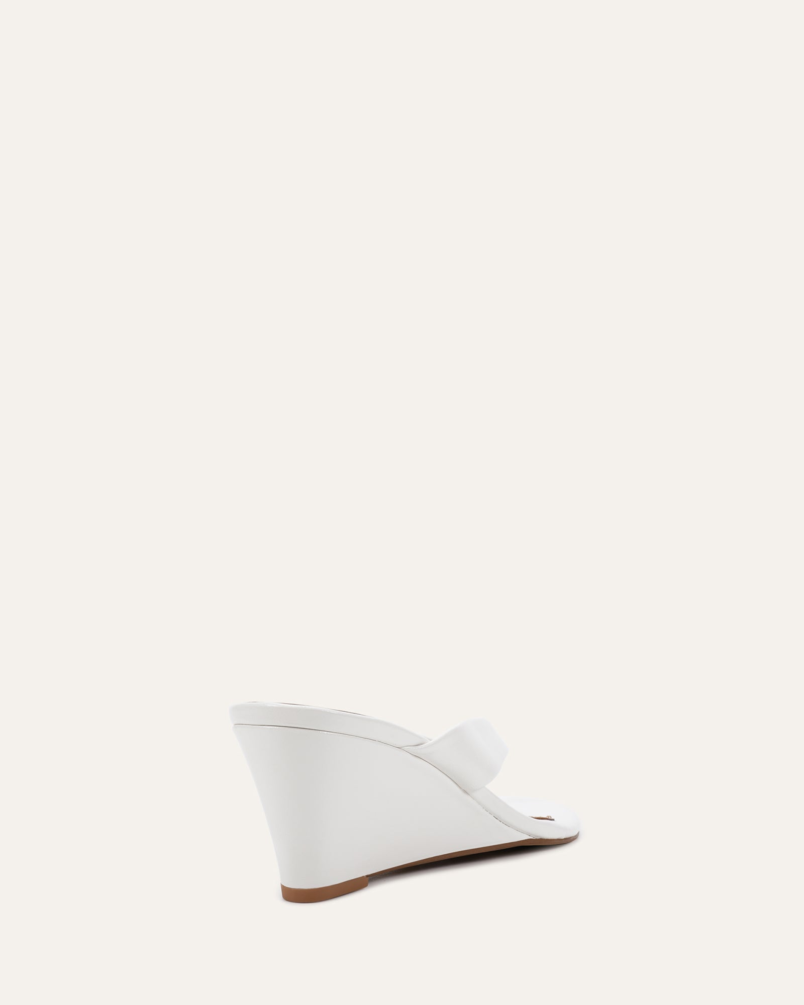 LOU MID WEDGE SANDALS WHITE LEATHER image