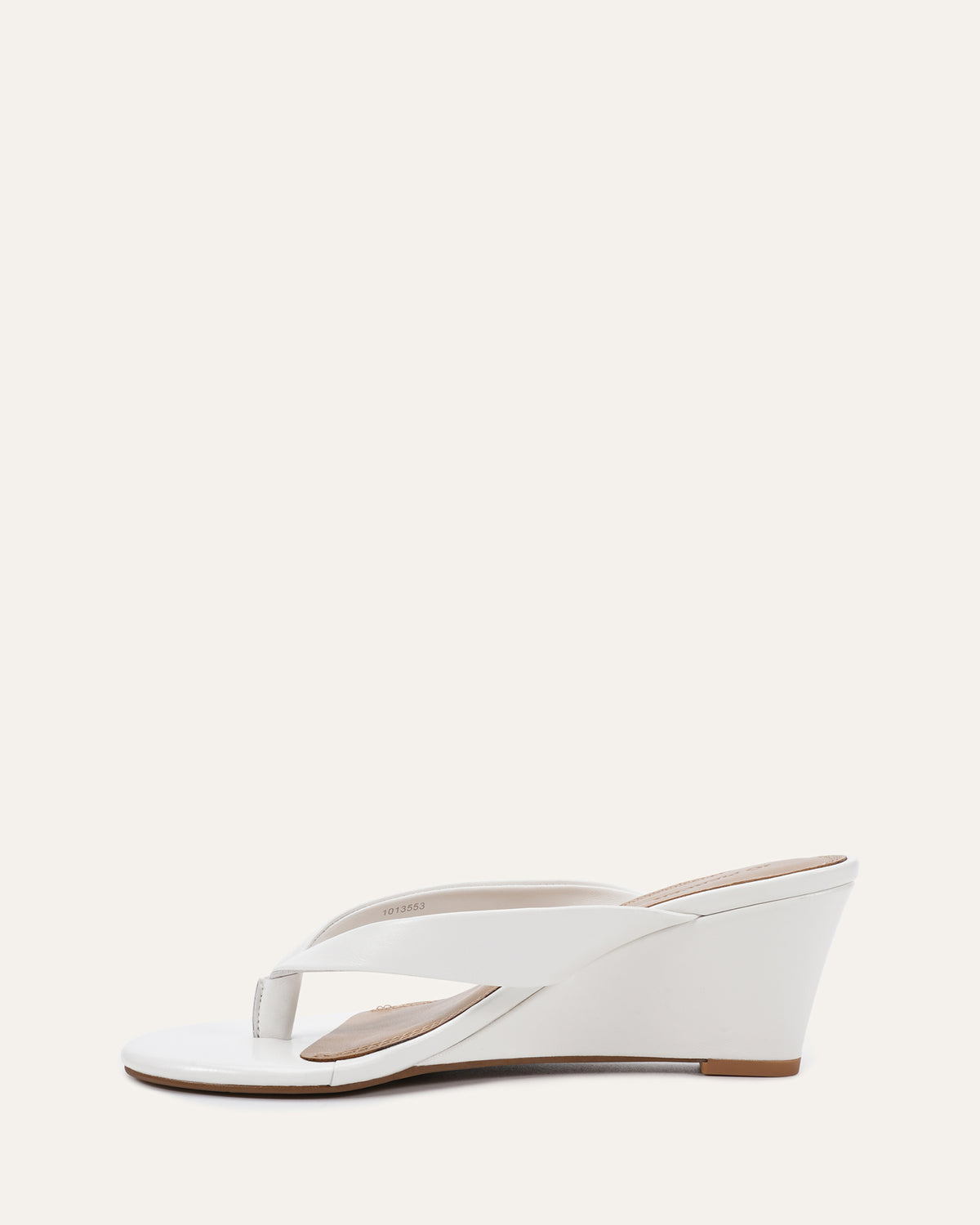 LOU MID WEDGE SANDALS WHITE LEATHER