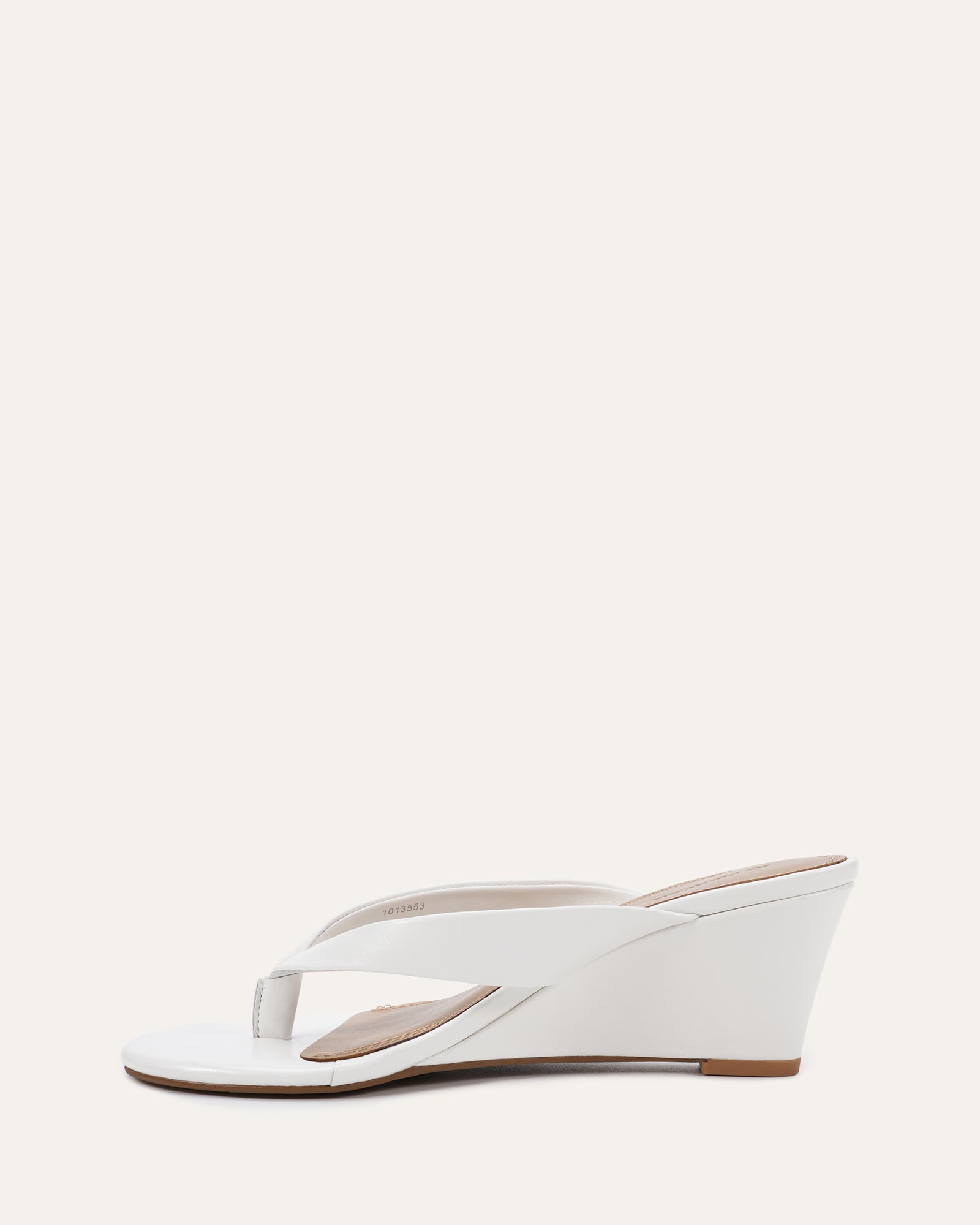 LOU MID WEDGE SANDALS WHITE LEATHER image
