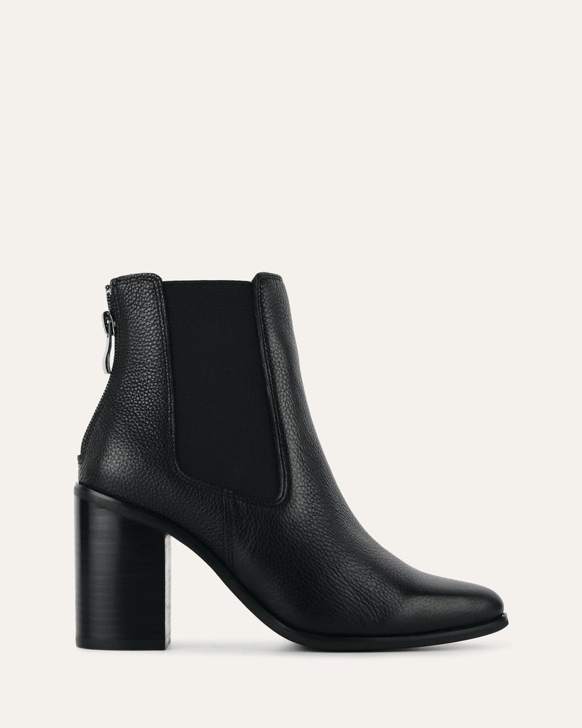 LOVER HIGH ANKLE BOOTS BLACK LEATHER Jo Mercer
