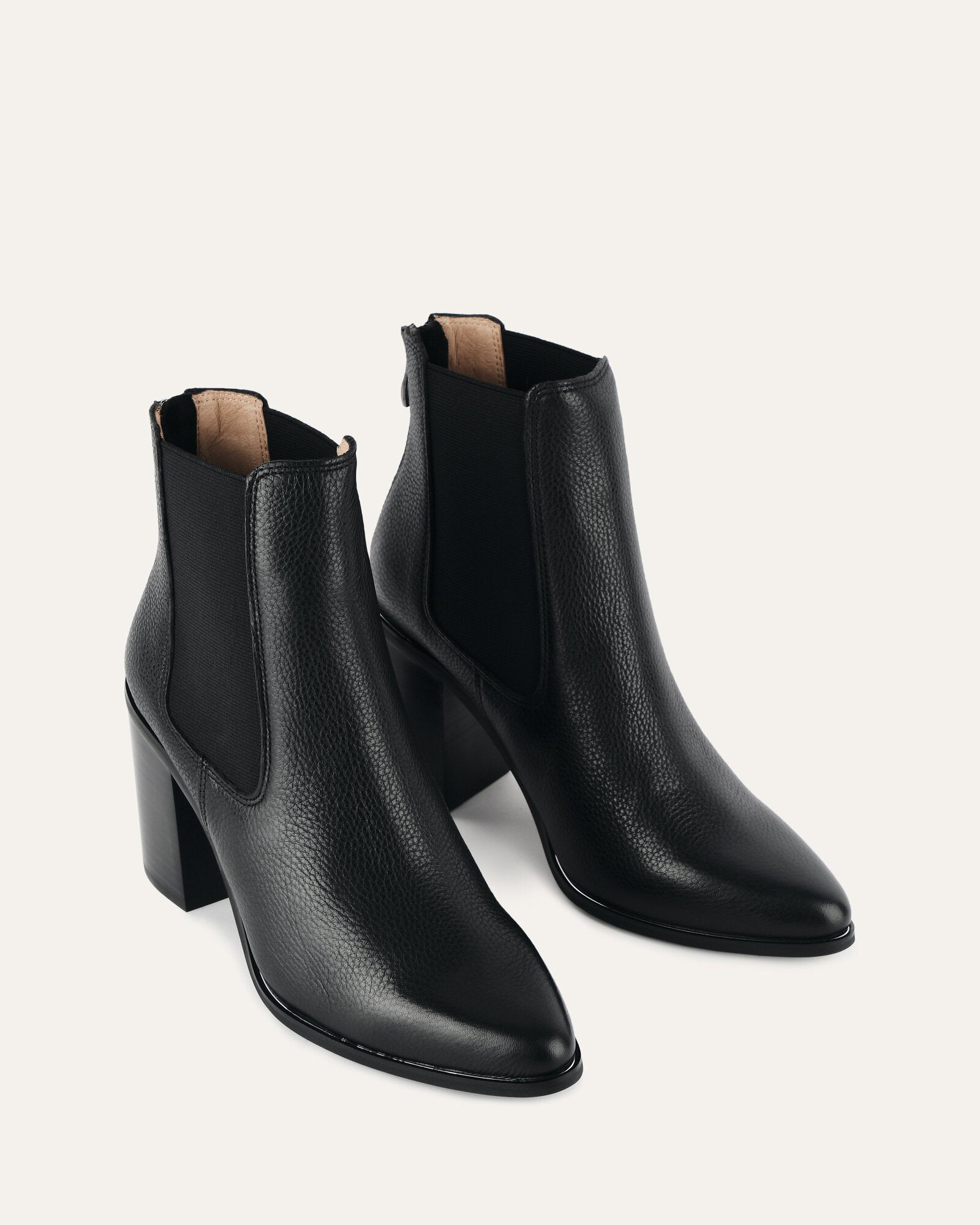 LOVER HIGH ANKLE BOOTS BLACK LEATHER image