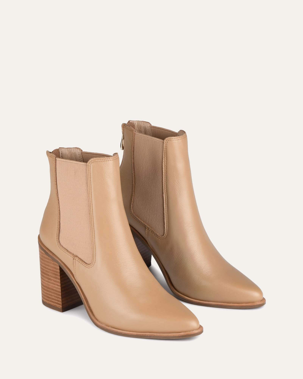 LOVER HIGH ANKLE BOOTS TAN LEATHER