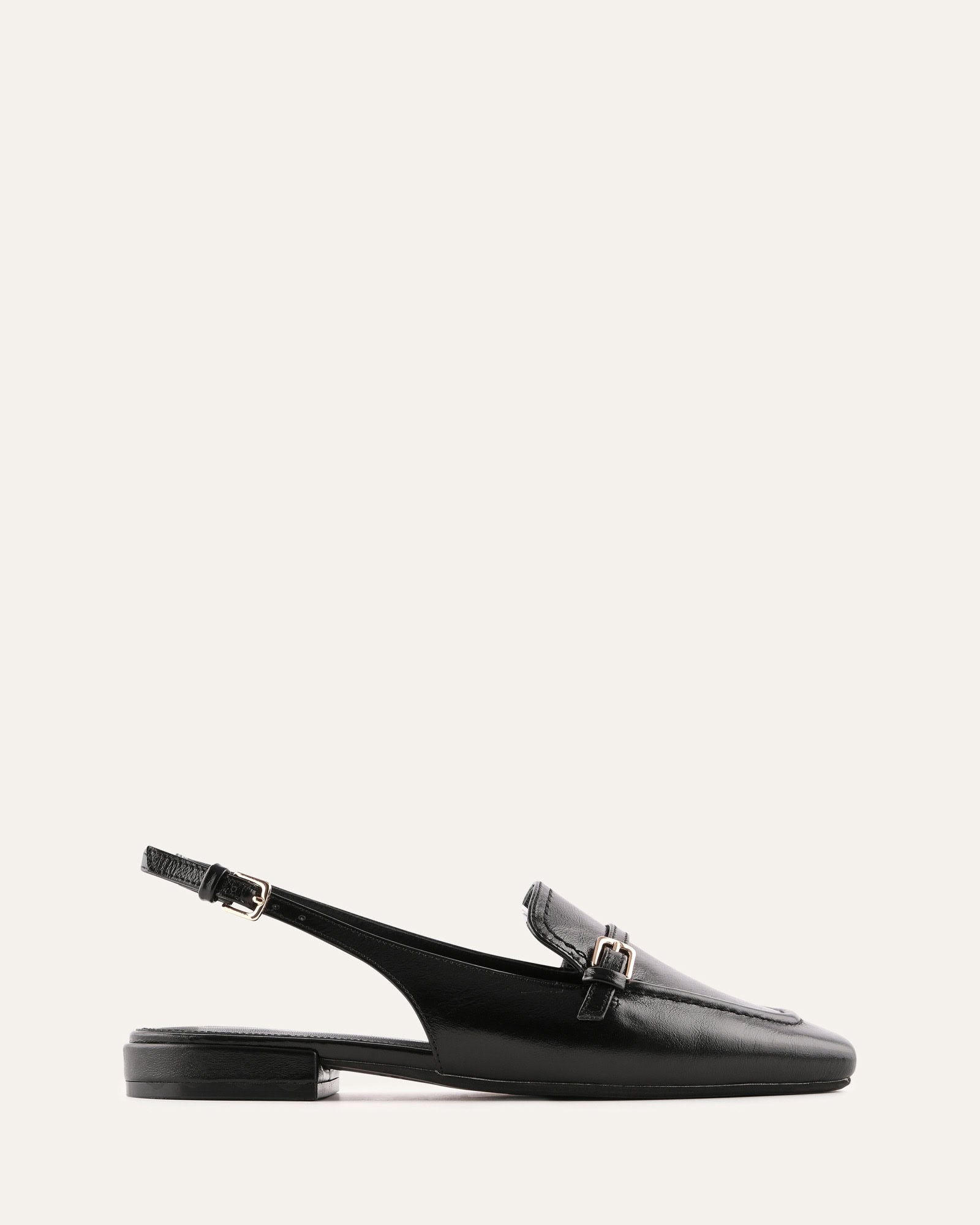 LYON DRESS FLATS BLACK LEATHER image