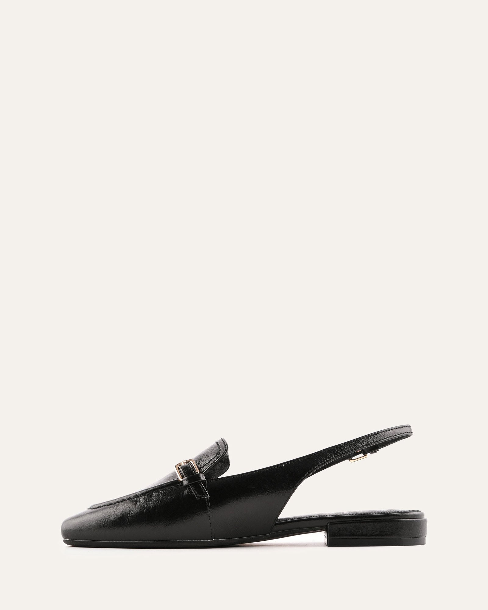 LYON DRESS FLATS BLACK LEATHER image