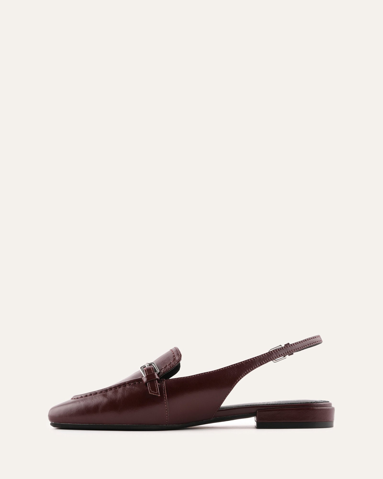 LYON DRESS FLATS MERLOT LEATHER image