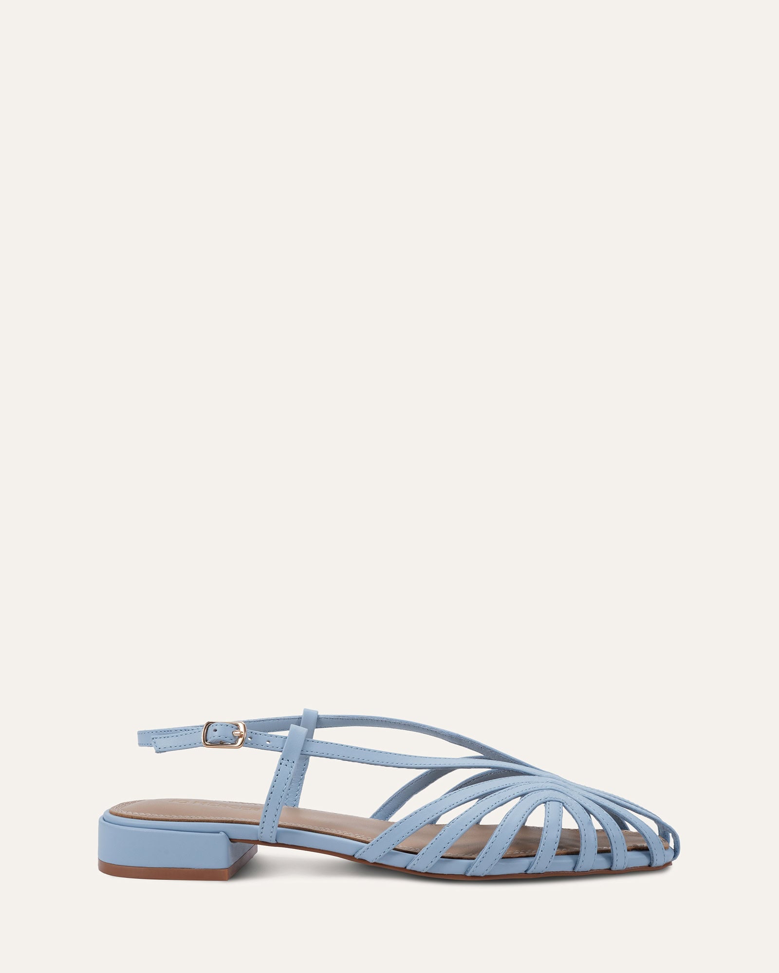 MAEVE FLAT SANDALS ICE BLUE LEATHER image