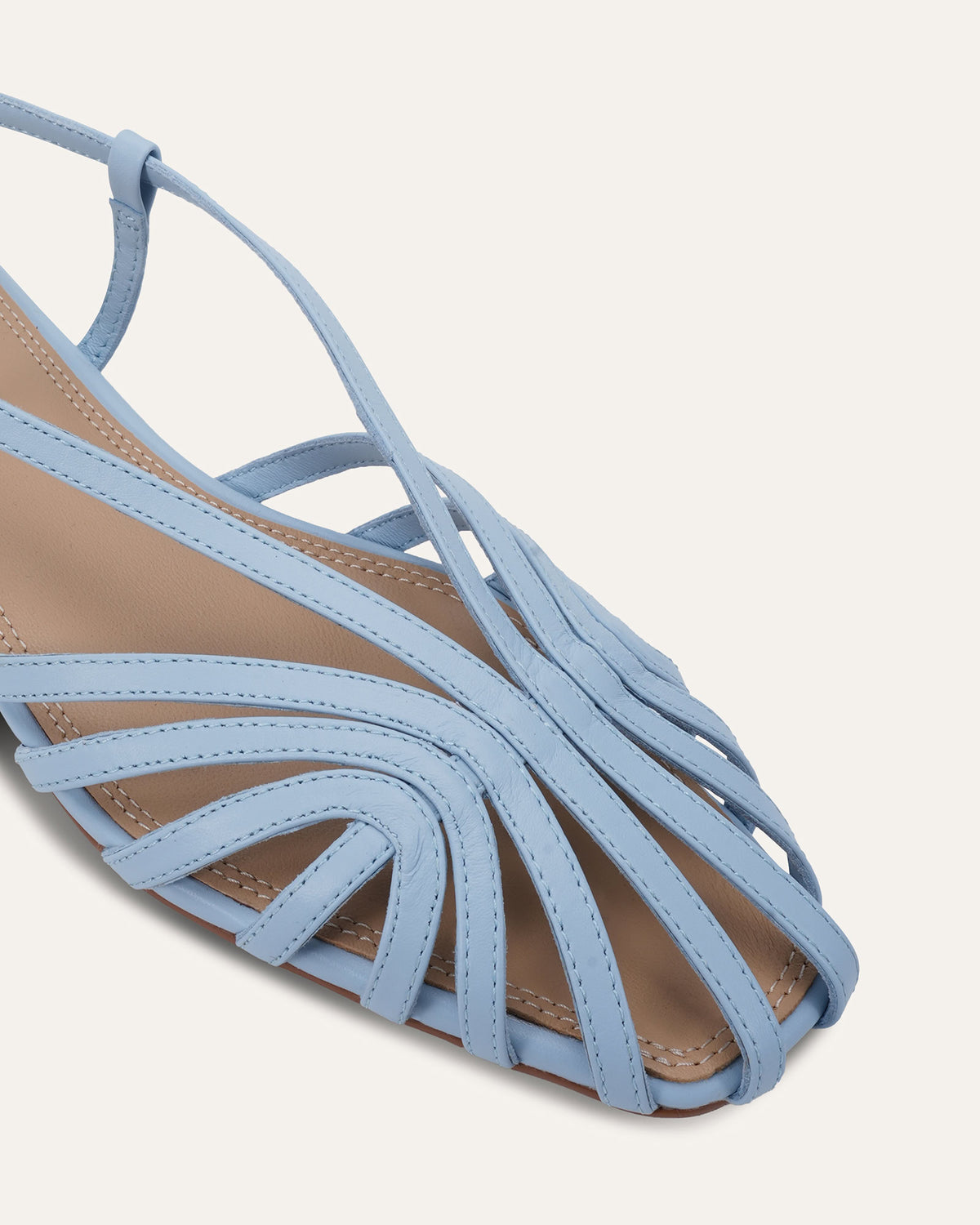 MAEVE FLAT SANDALS ICE BLUE LEATHER