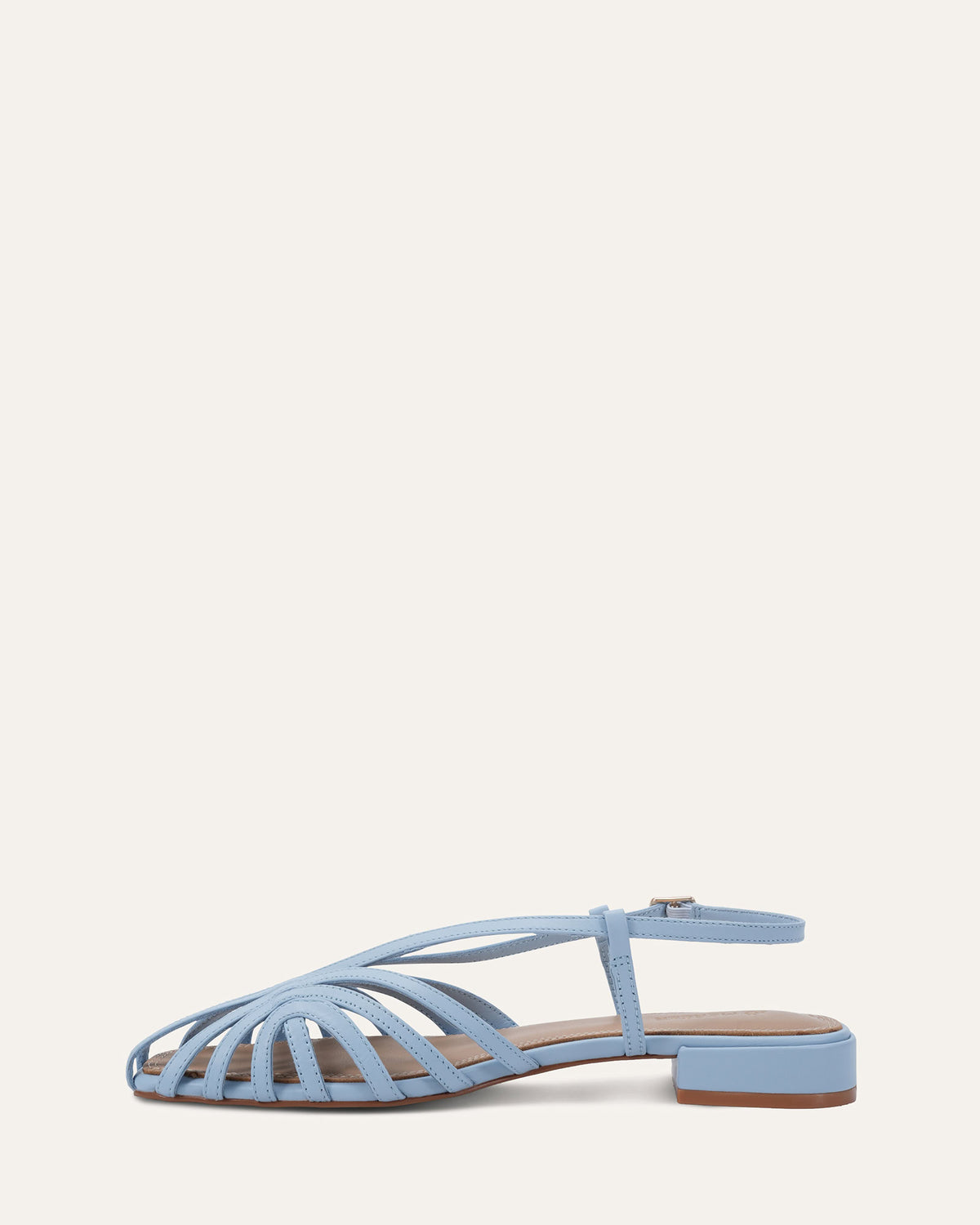 MAEVE FLAT SANDALS ICE BLUE LEATHER