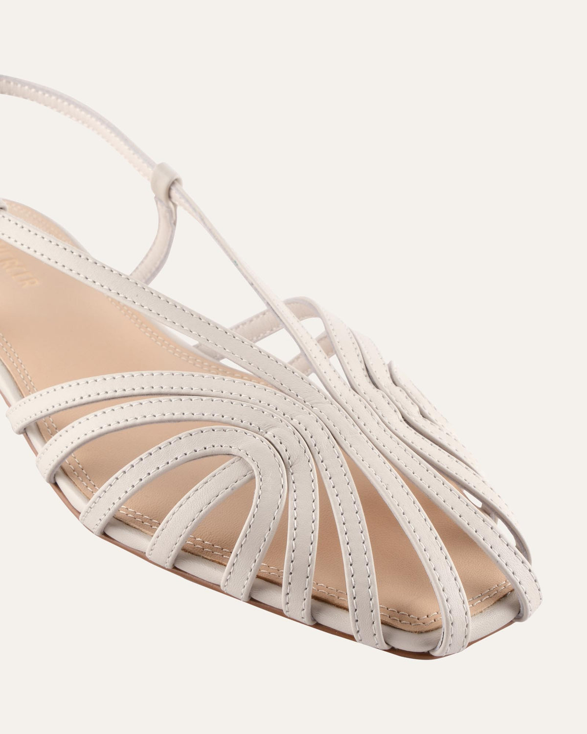 MAEVE FLAT SANDALS MILK WHITE LEATHER