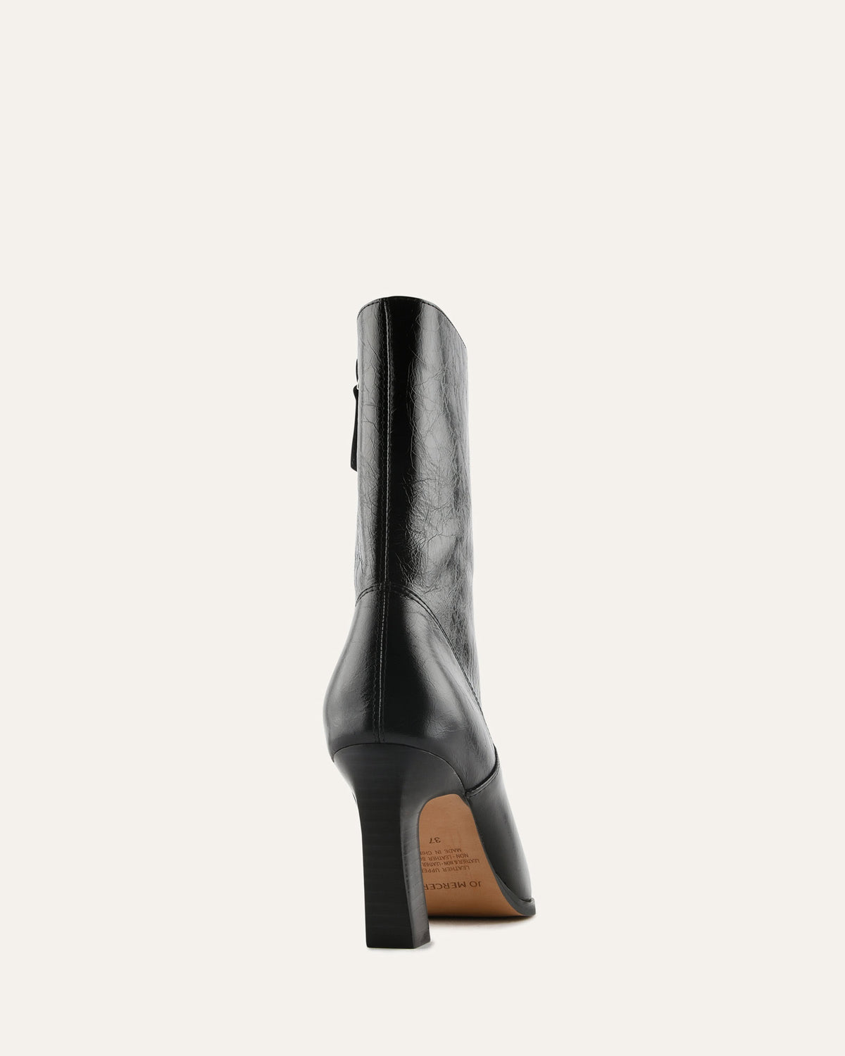 MAISY HIGH ANKLE BOOTS BLACK LEATHER
