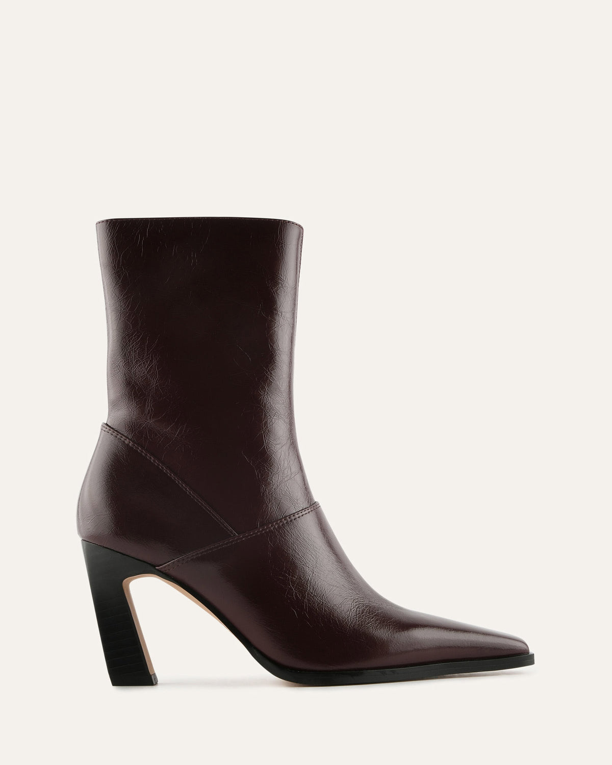 MAISY HIGH ANKLE BOOTS MERLOT LEATHER