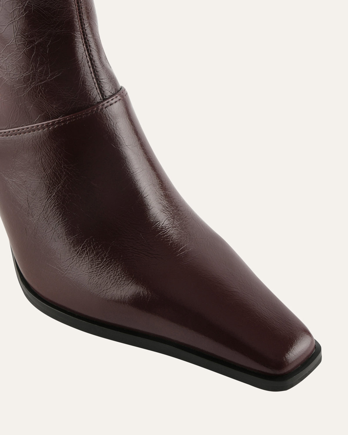 MAISY HIGH ANKLE BOOTS MERLOT LEATHER