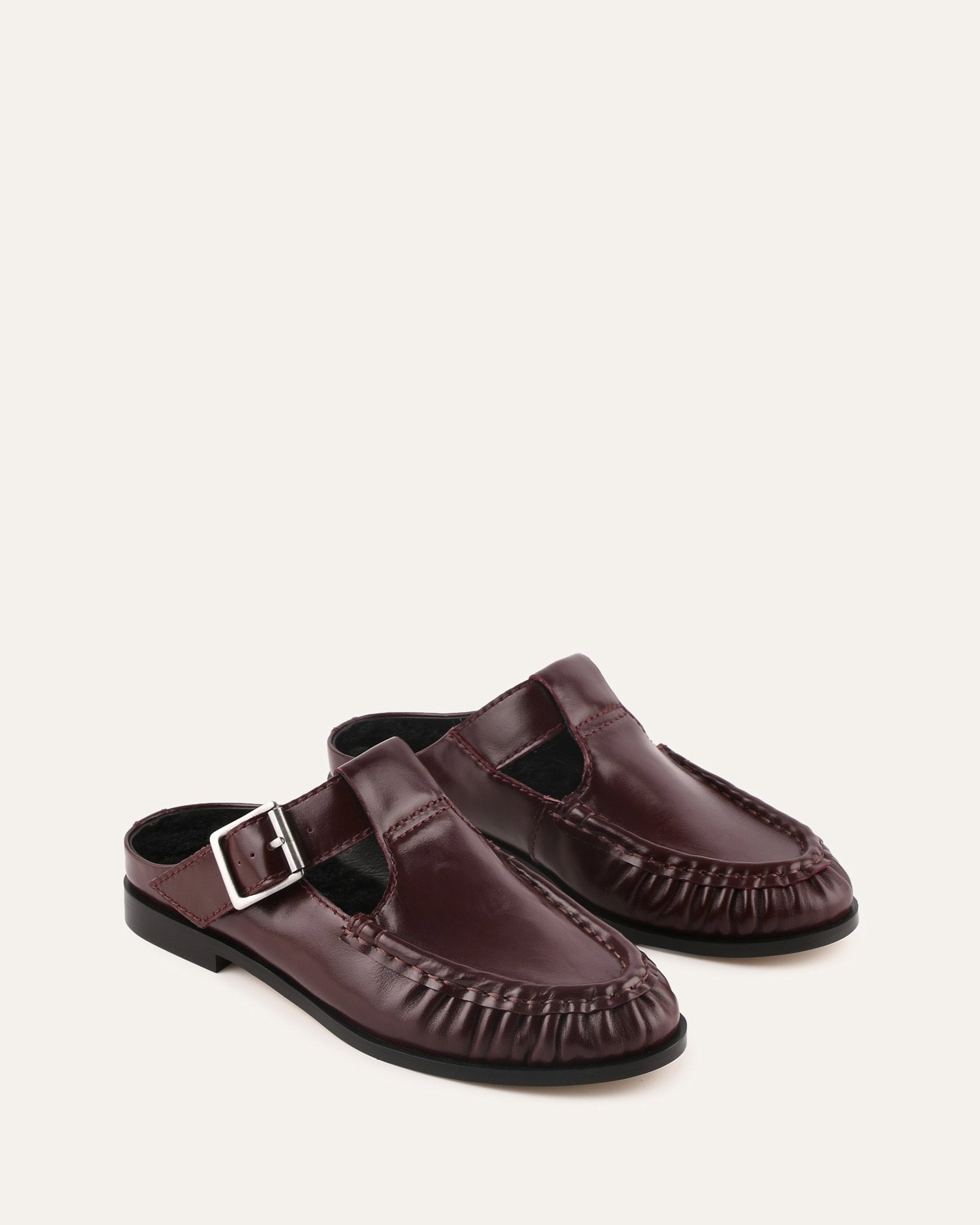 MALIA LOAFERS DARK MERLOT LEATHER image