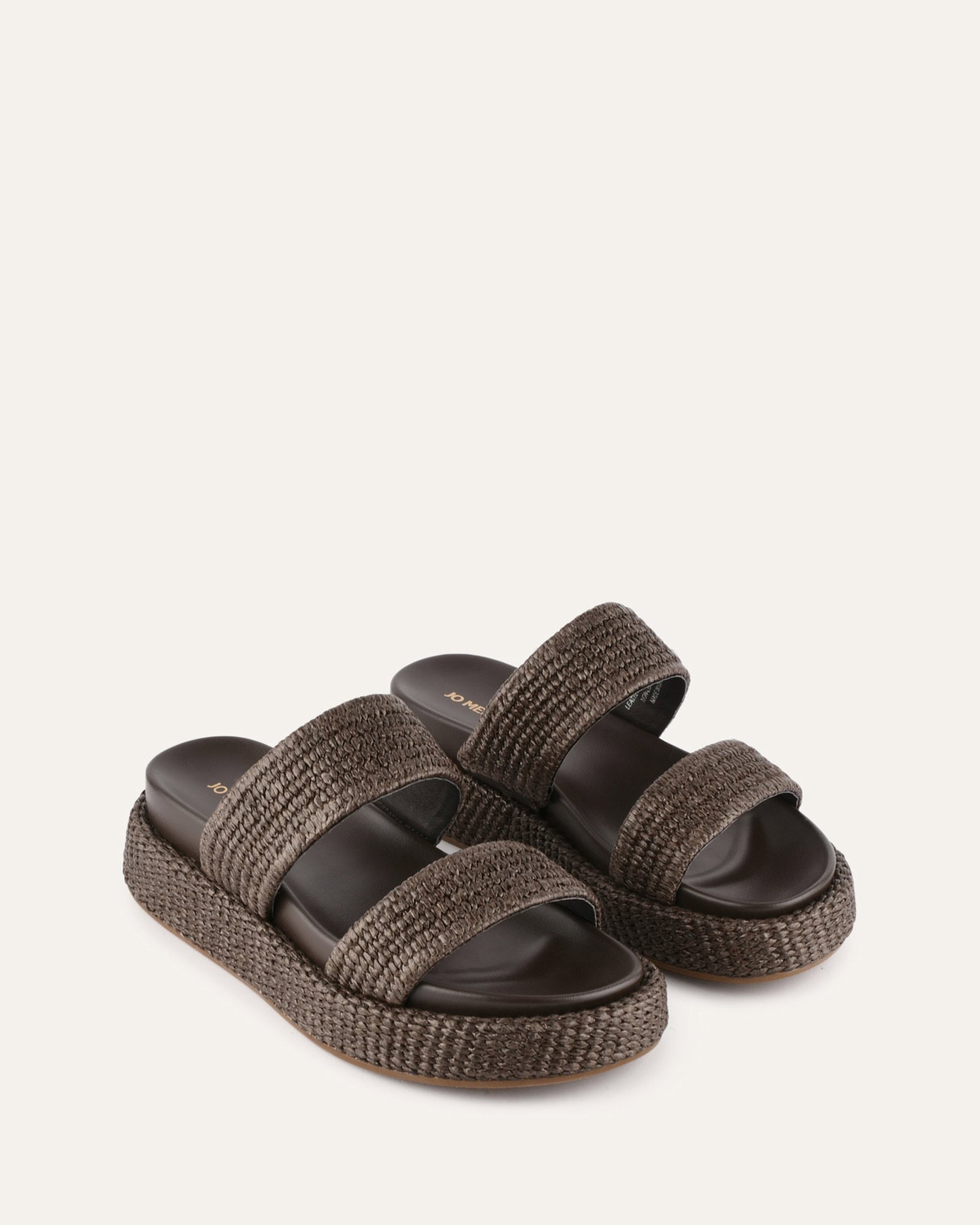 MARCO FLAT SANDALS BITTER CHOC RAFFIA image