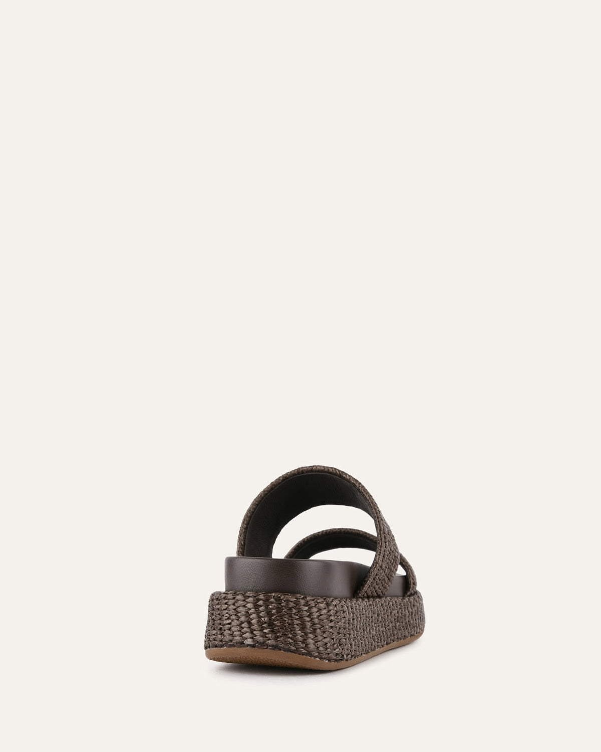 MARCO FLAT SANDALS BITTER CHOC RAFFIA