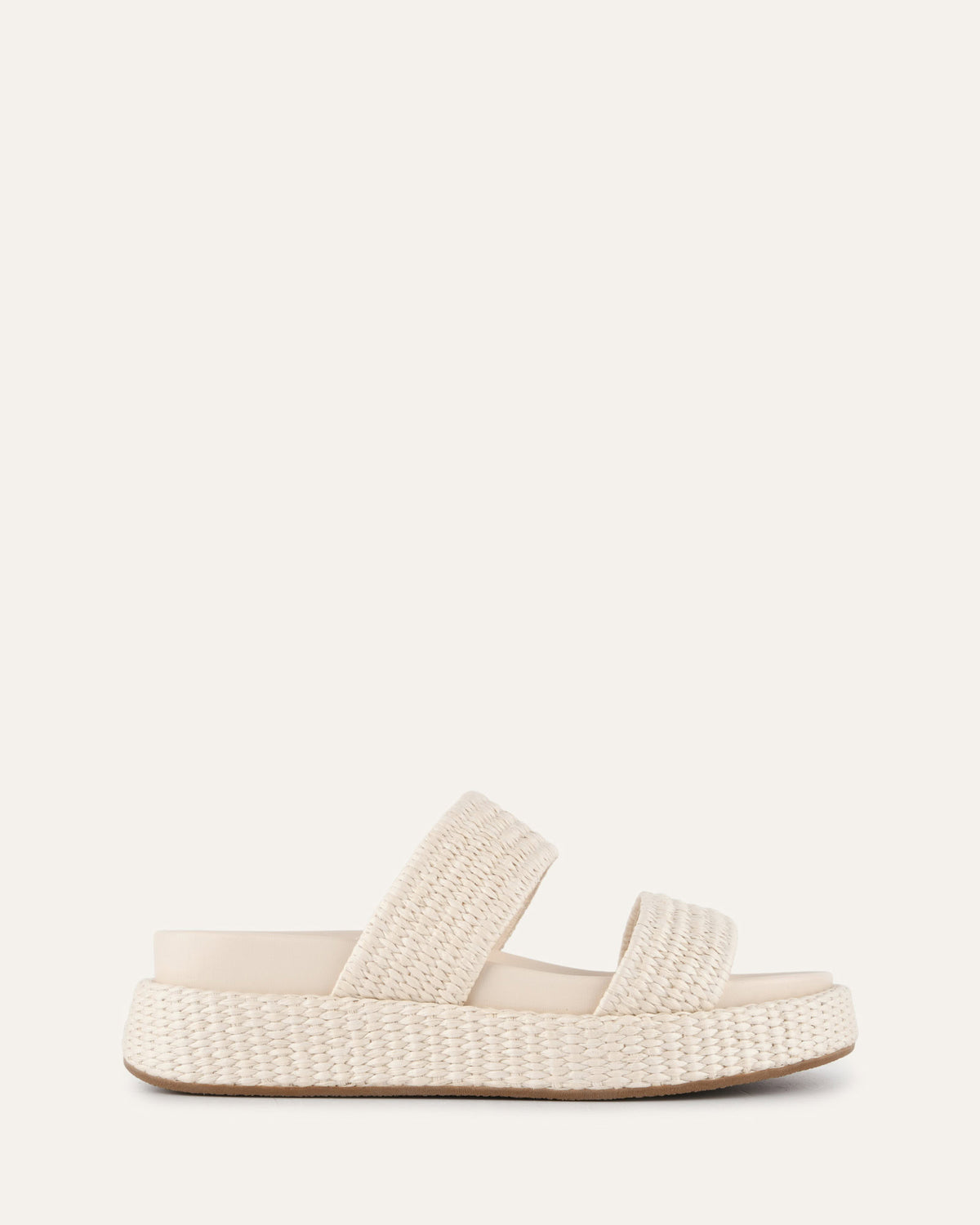 MARCO FLAT SANDALS OFF WHITE RAFFIA