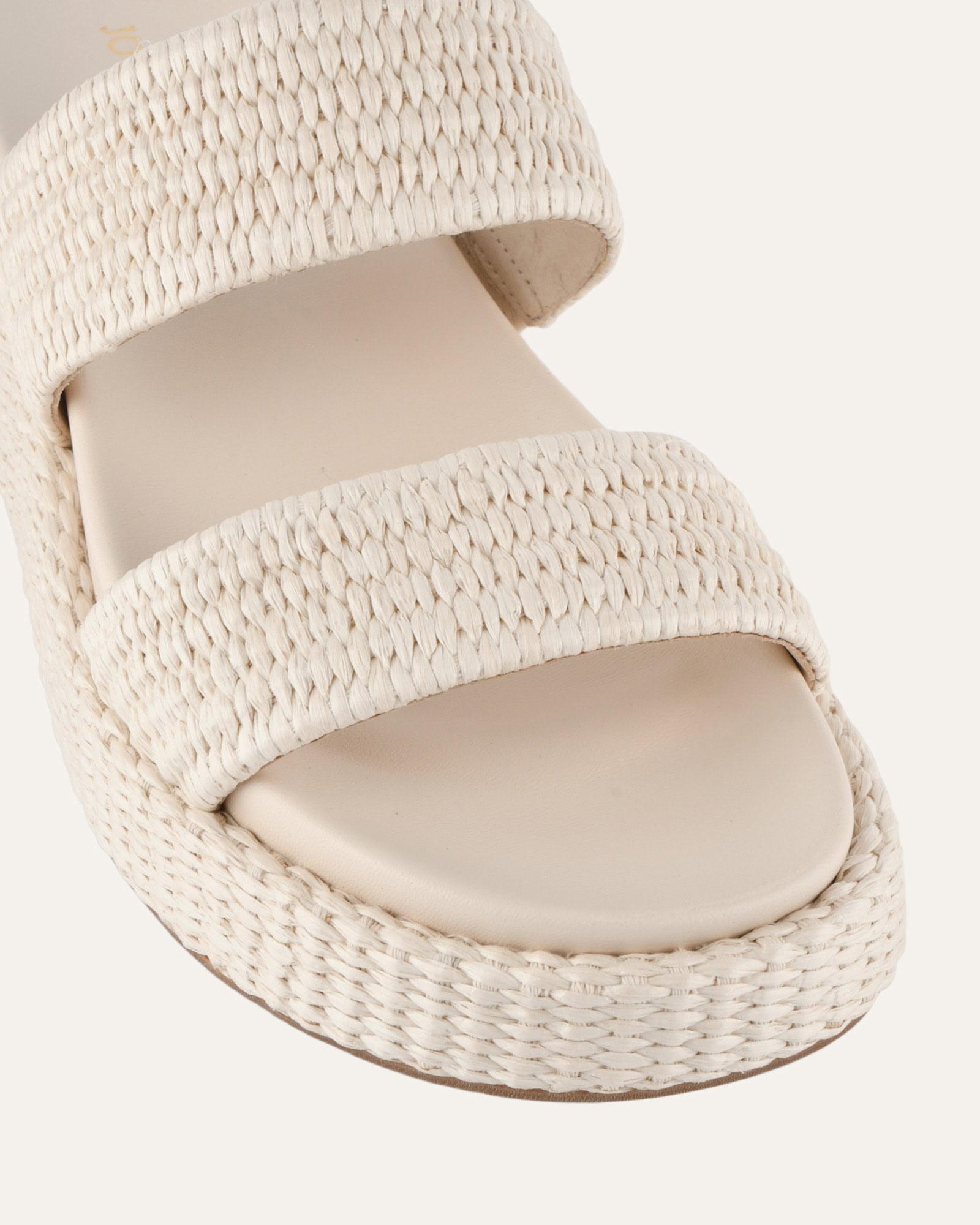 MARCO FLAT SANDALS OFF WHITE RAFFIA image