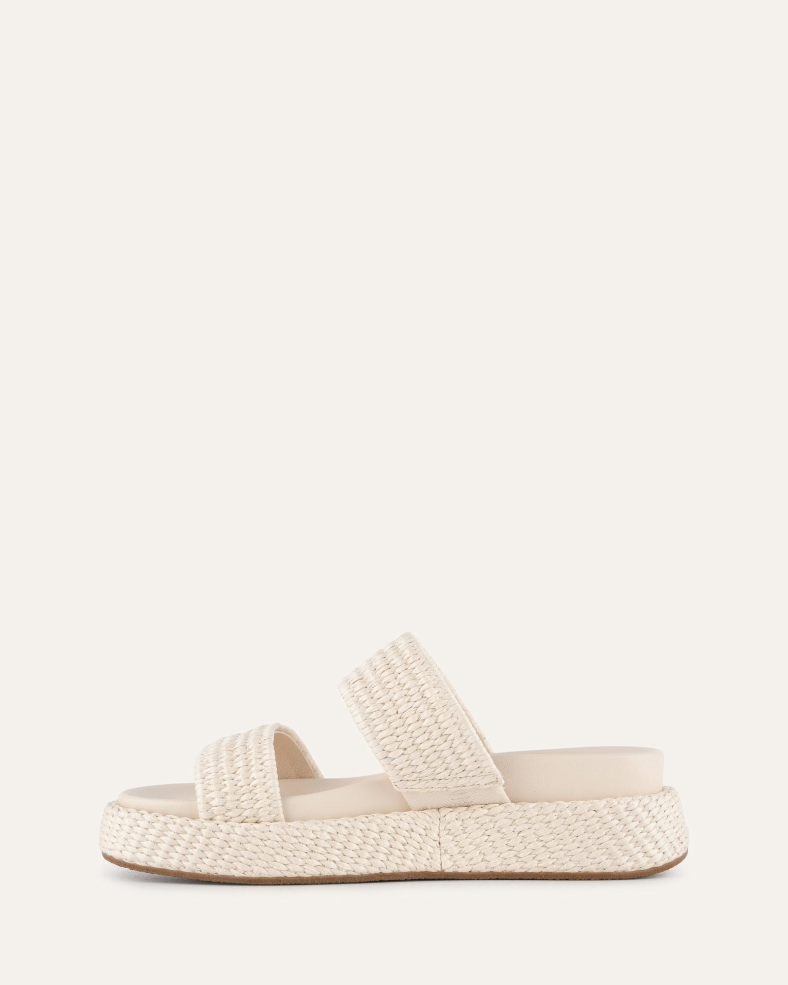 MARCO FLAT SANDALS OFF WHITE RAFFIA image