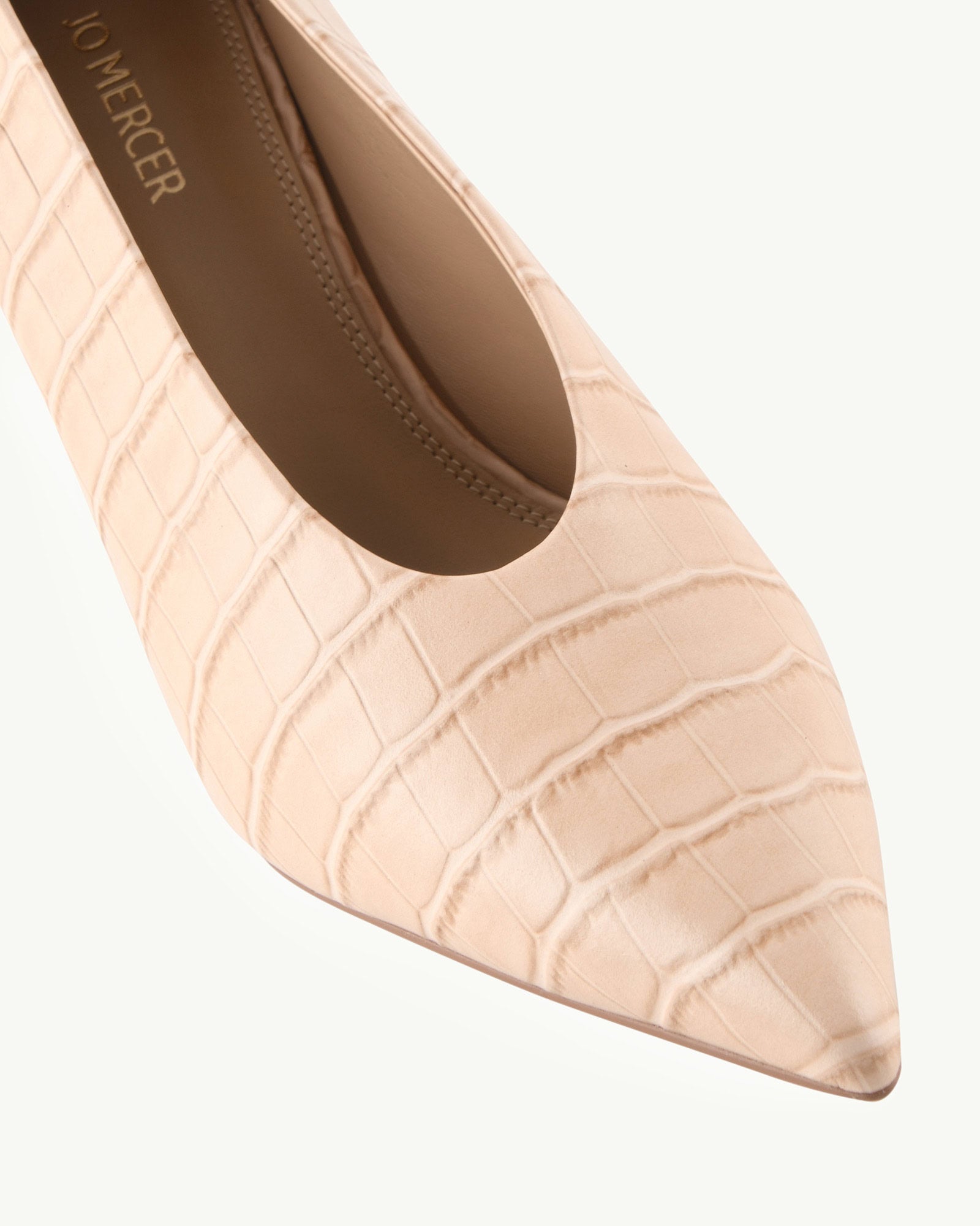 MARILYN MID HEELS BEIGE CROC image