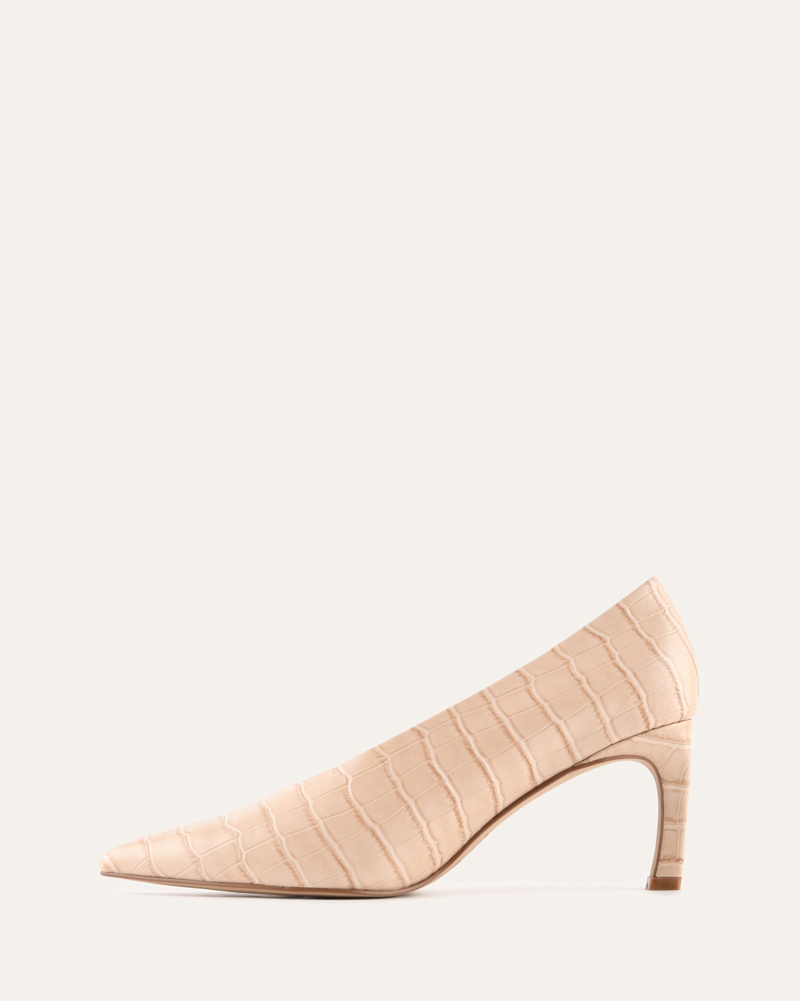 MARILYN MID HEELS BEIGE CROC image