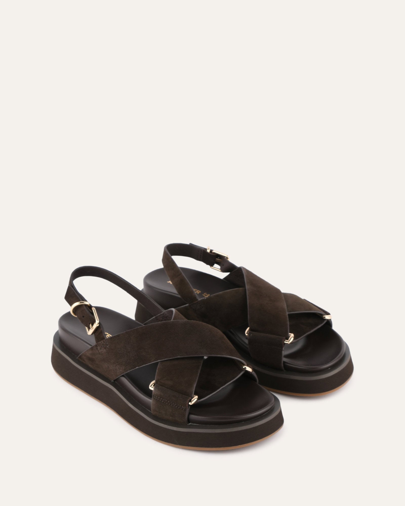 MARLEY FLAT SANDALS ESPRESSO SUEDE image