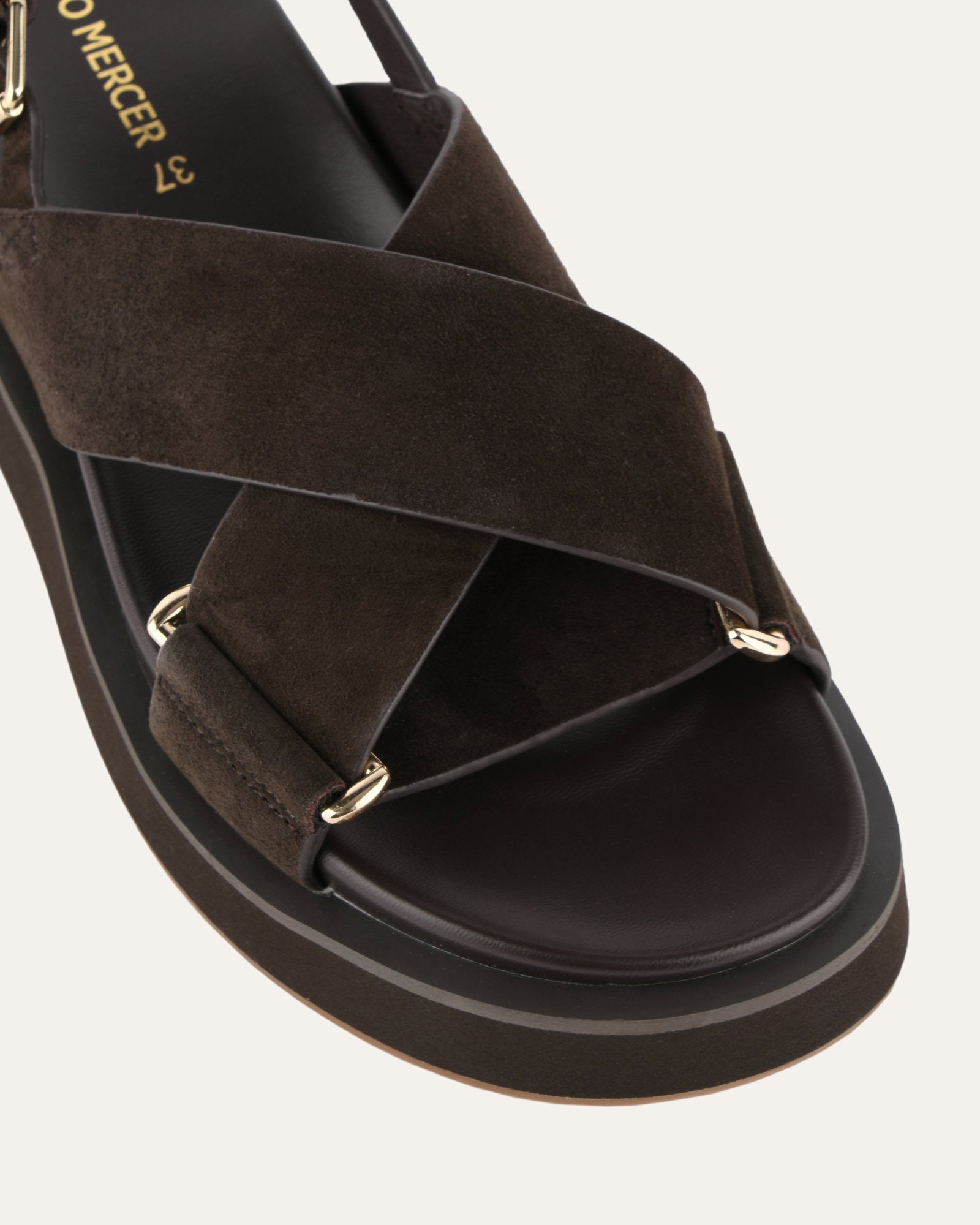 MARLEY FLAT SANDALS ESPRESSO SUEDE image
