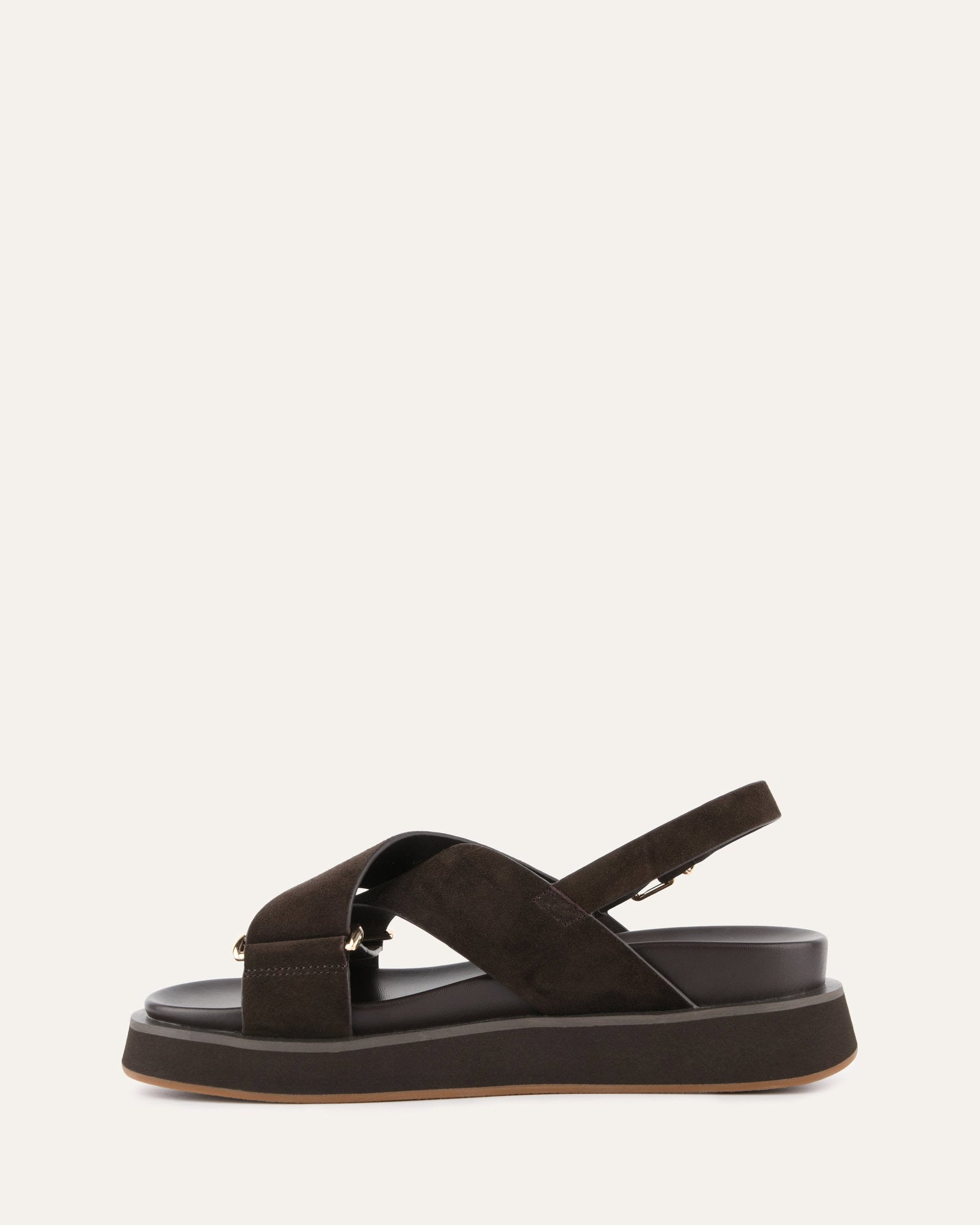 MARLEY FLAT SANDALS ESPRESSO SUEDE image