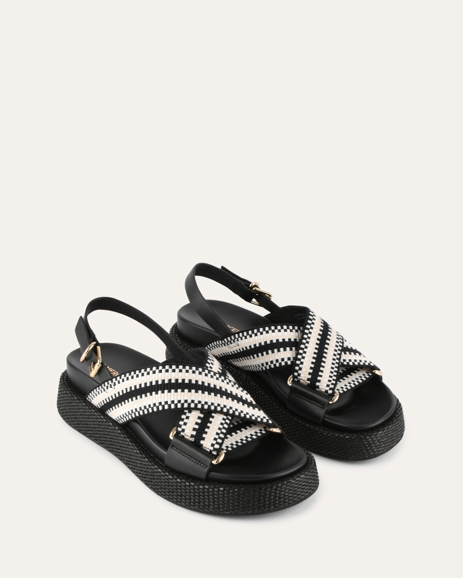 MARLEY FLAT SANDALS BLACK MULTI image