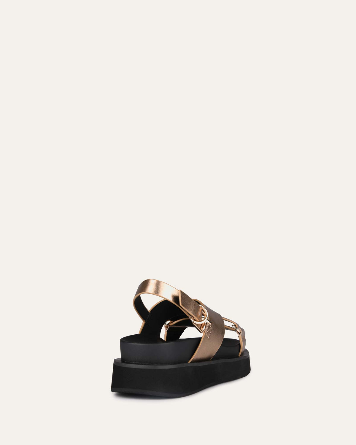 MARLEY FLAT SANDALS GOLD LEATHER