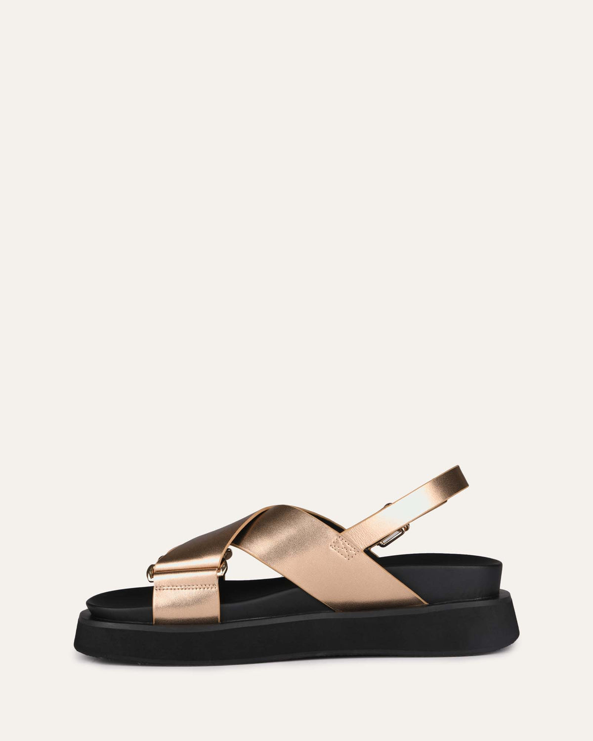 MARLEY FLAT SANDALS GOLD LEATHER