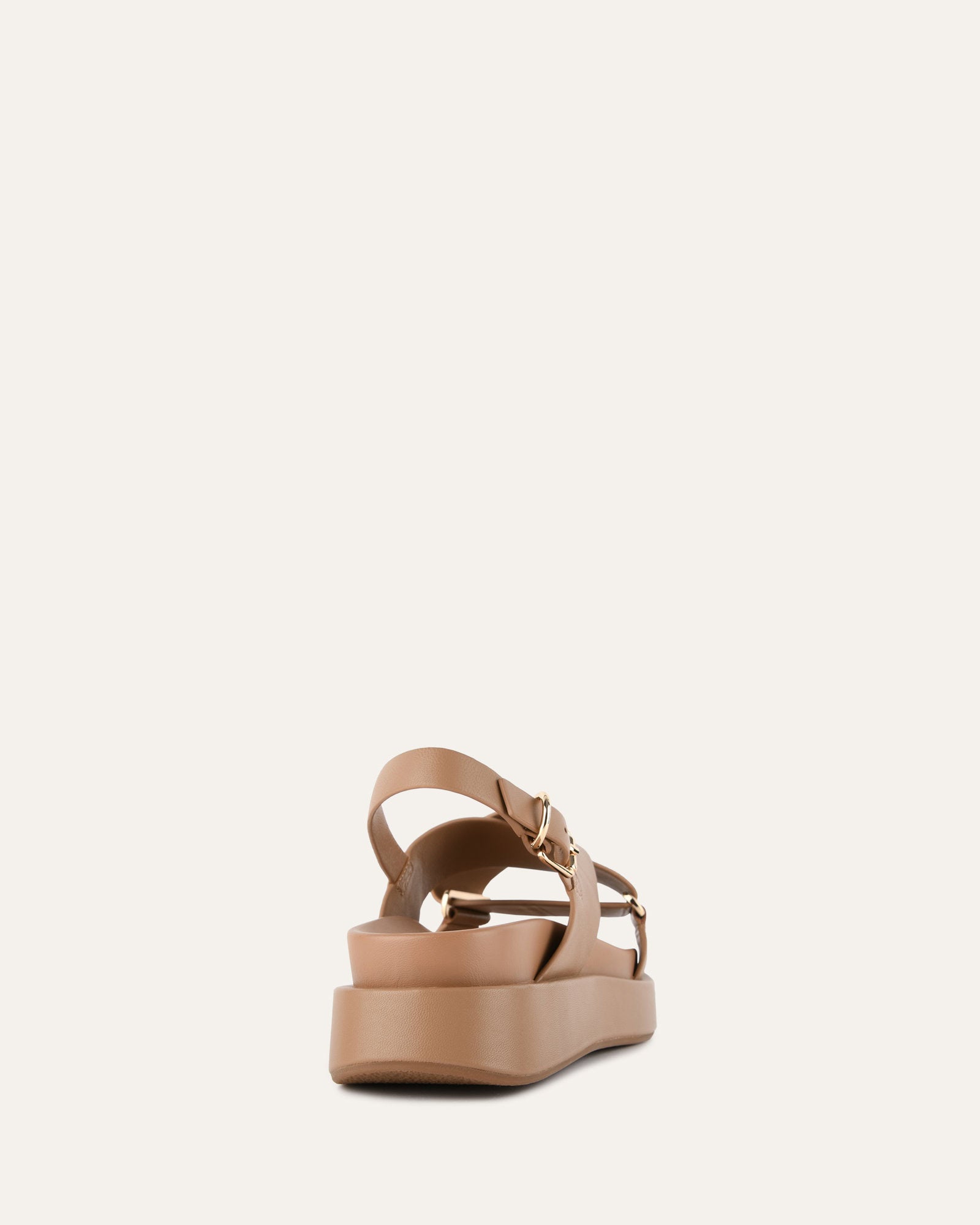 MARLEY FLAT SANDALS TAN LEATHER image