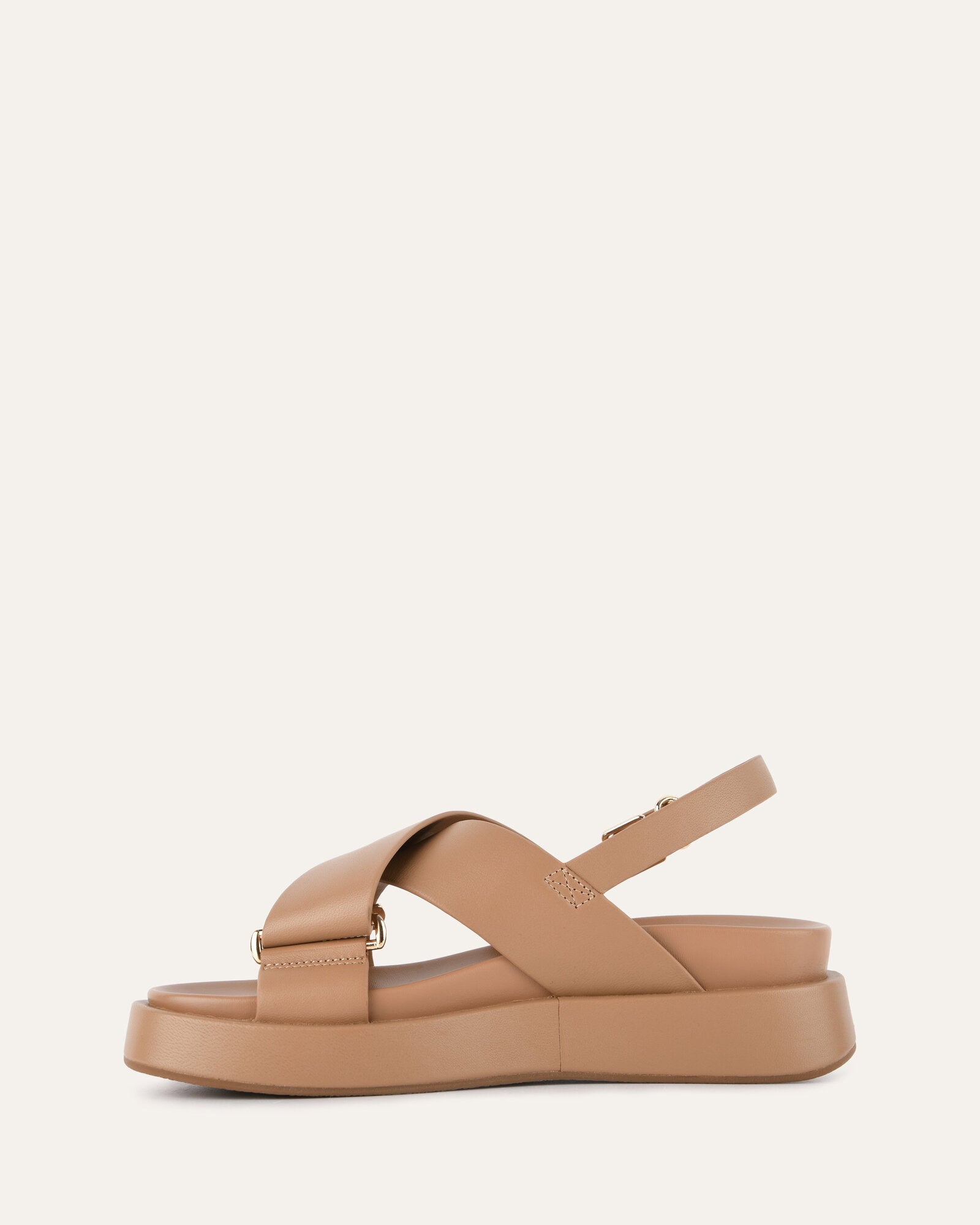 MARLEY FLAT SANDALS TAN LEATHER image