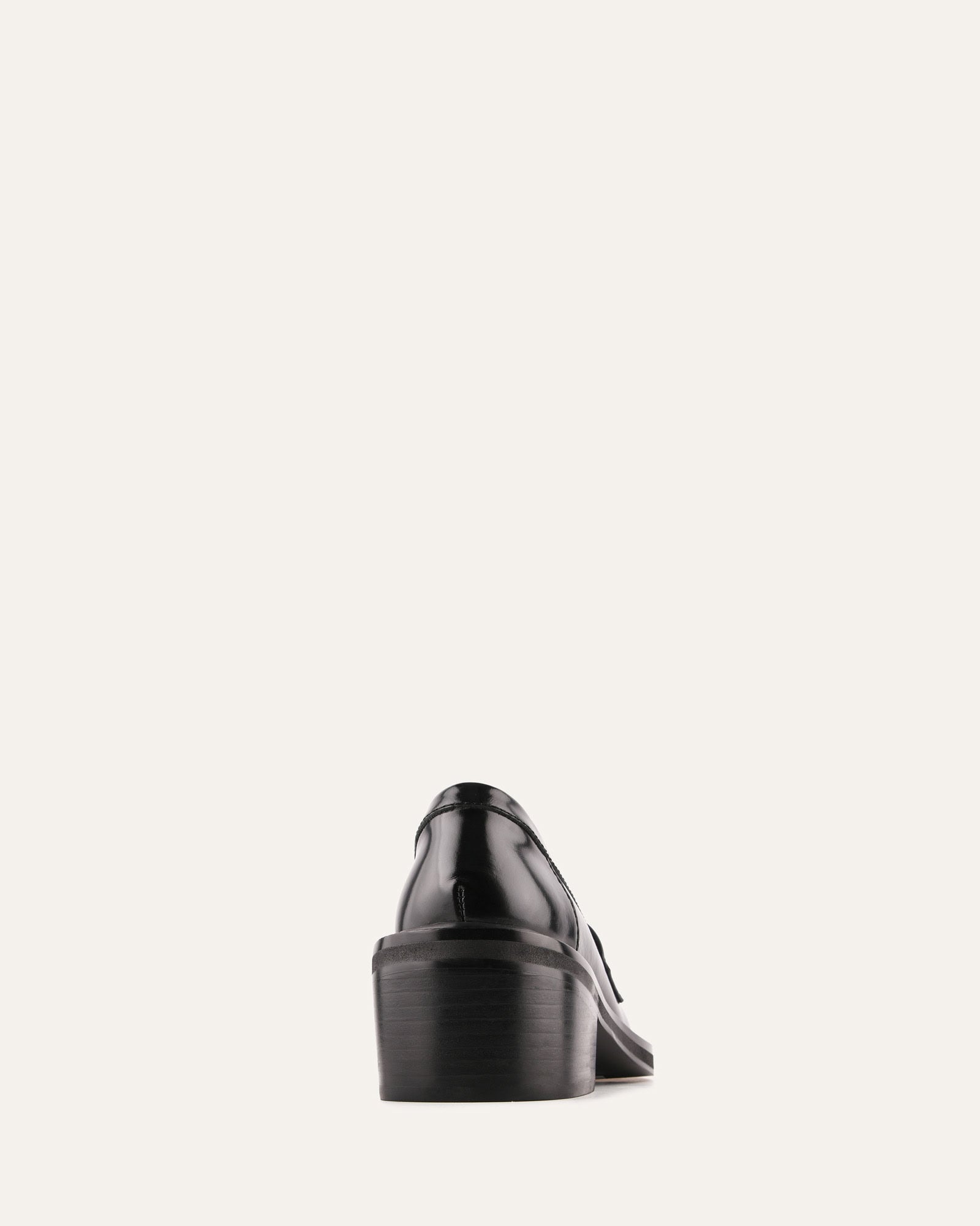 MATTHIAS LOW HEELS BLACK LEATHER - Jo Mercer